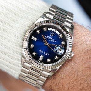 NEW Rolex Day-Date Blue Ombre 128239 2021 (Full Set/In Stickers)