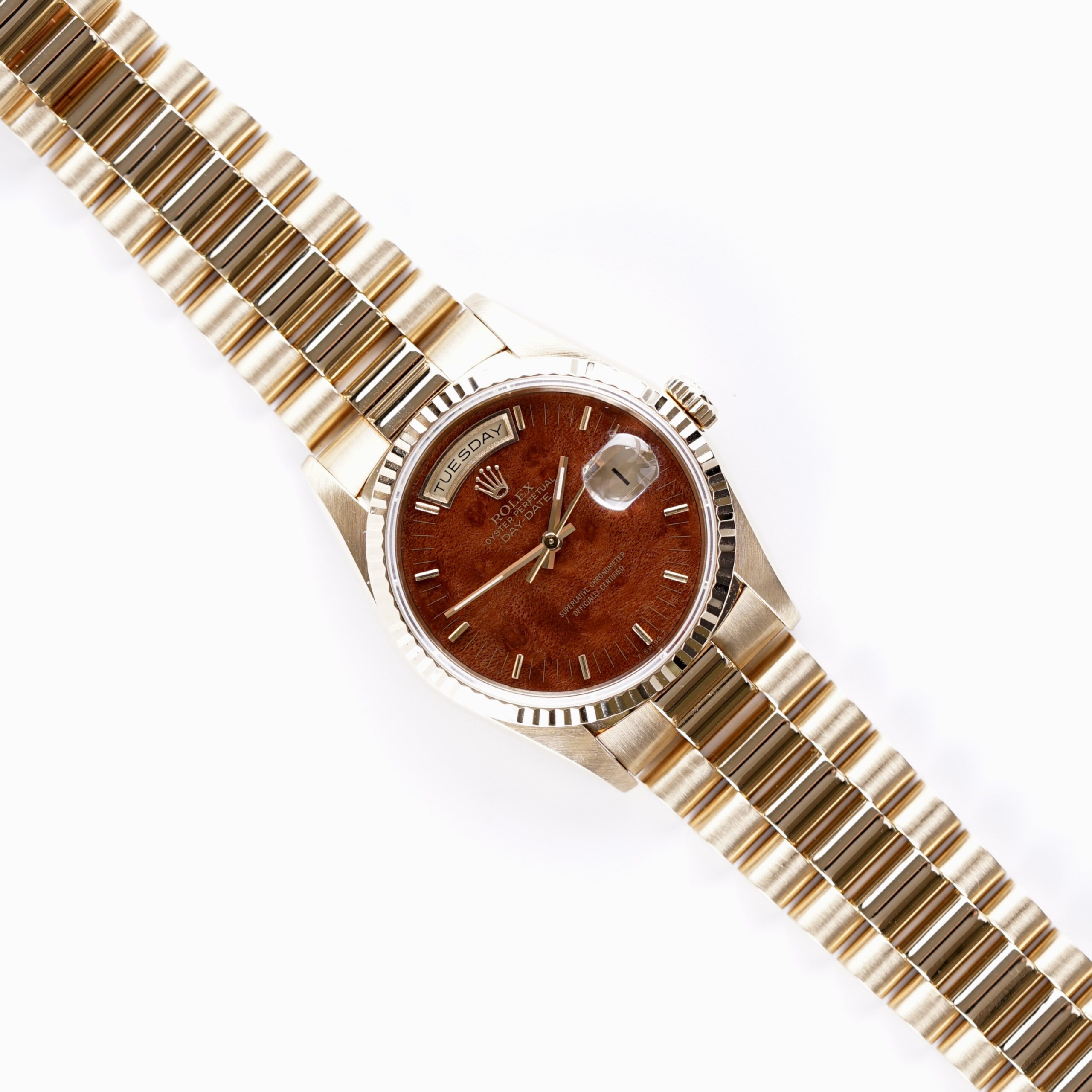 Is een vintage Rolex horloge een goede investering? 7 rolex-oyster-perpetual-day-date-wooden-dial-18238-1989-full-set