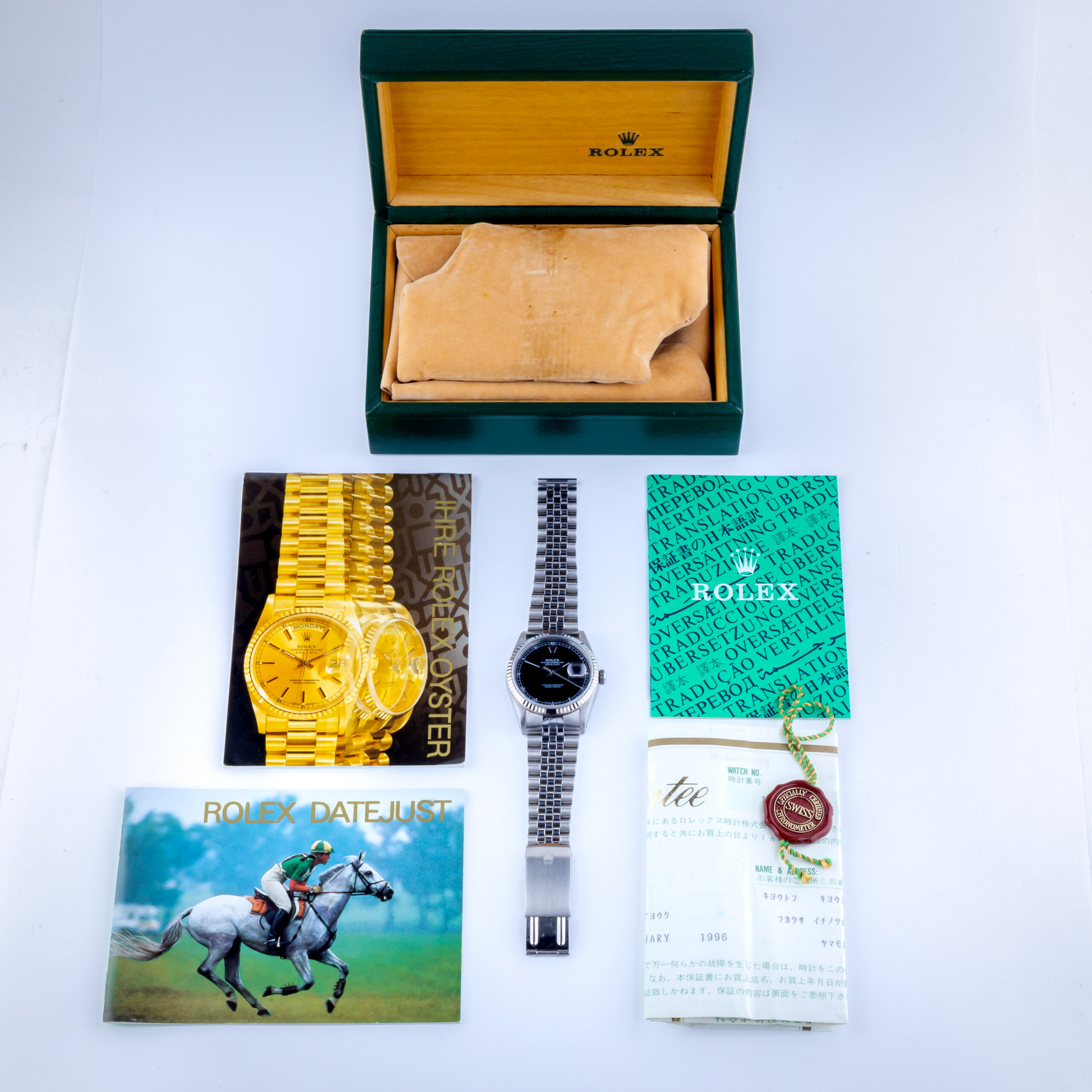 Rolex Oyster Perpetual Datejust Black 16234 1993 (Full Set) 8 Rolex Datejust 16234