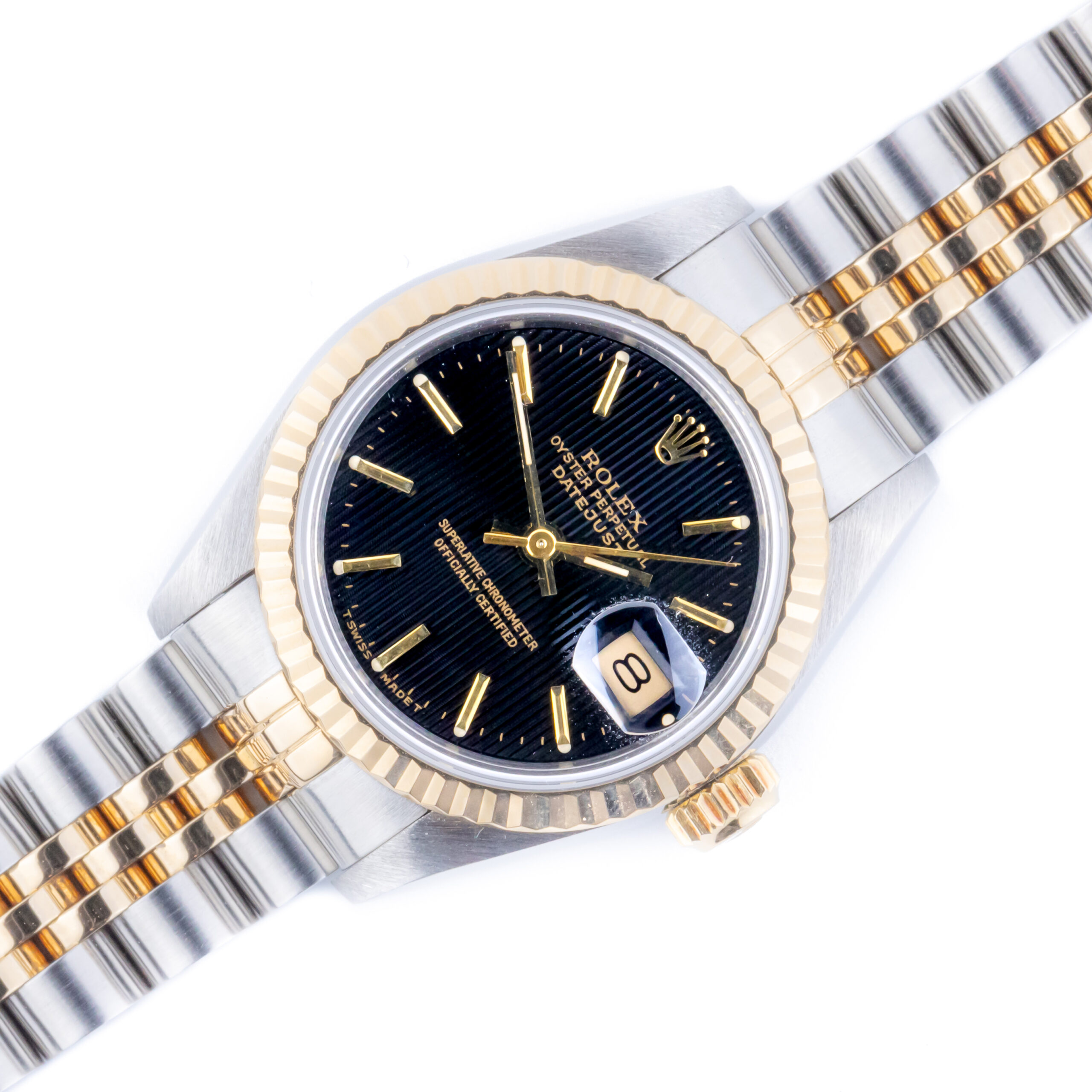 Rolex Lady-Datejust Black Tapestry 69173 1988 (Vollständiger Satz) 1 Rolex Lady-Datejust 69173