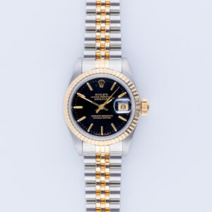 Rolex Lady-Datejust Black Tapestry 69173 1988 (Vollständiger Satz) 10 Rolex Lady-Datejust 69173