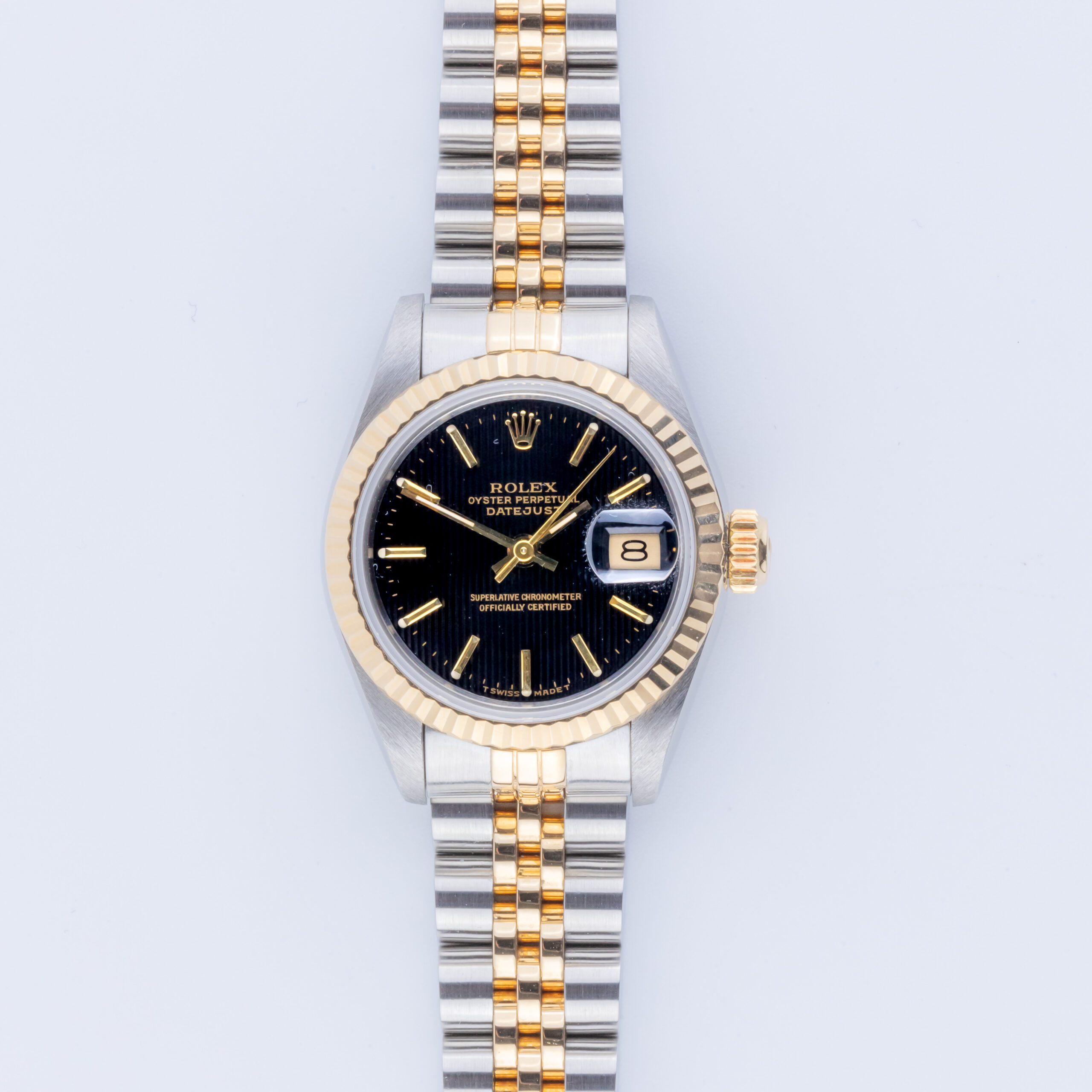 Rolex Lady-Datejust Black Tapestry 69173 1988 (Vollständiger Satz) 3 Rolex Lady-Datejust 69173