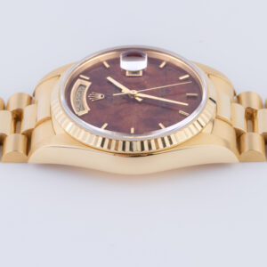 Rolex Day-Date 18238 Wood Dial 1989 (Volledige Set) 13 Rolex Day-Date 18238 Wooden Dial