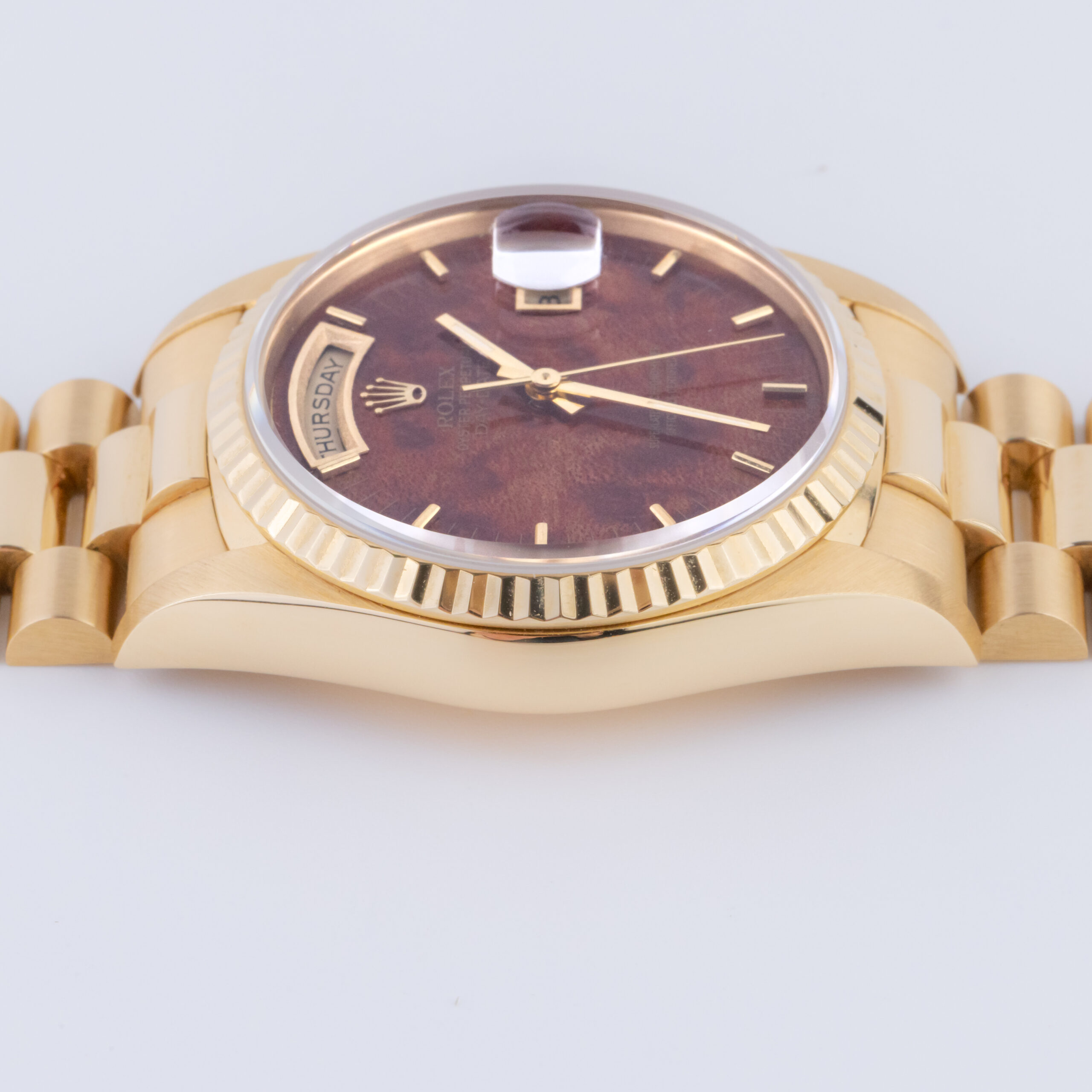 Rolex Day-Date 18238 Wood Dial 1989 (Volledige Set) 6 Rolex Day-Date 18238 Wooden Dial