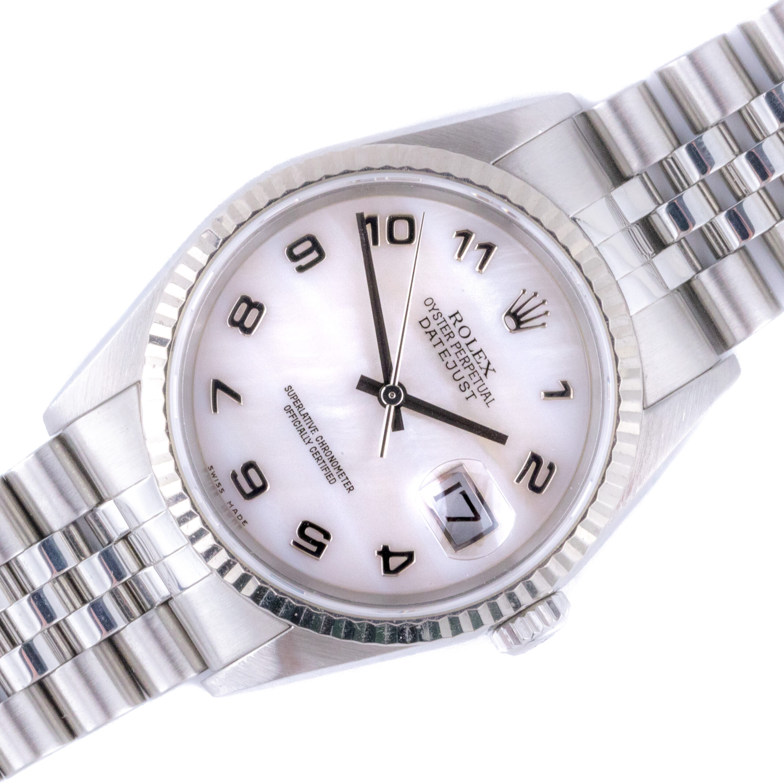 Rolex Oyster Perpetual Datejust MOP Arabic 16234 2002 1 Rolex Oyster Perpetual Datejust MOP Arabic 16234 2002