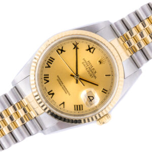 Rolex Oyster Perpetual Datejust Champagne Roman 16233 2001