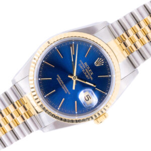 Rolex Oyster Perpetual Datejust Blue 16233 1990 (Vollständiger Satz)