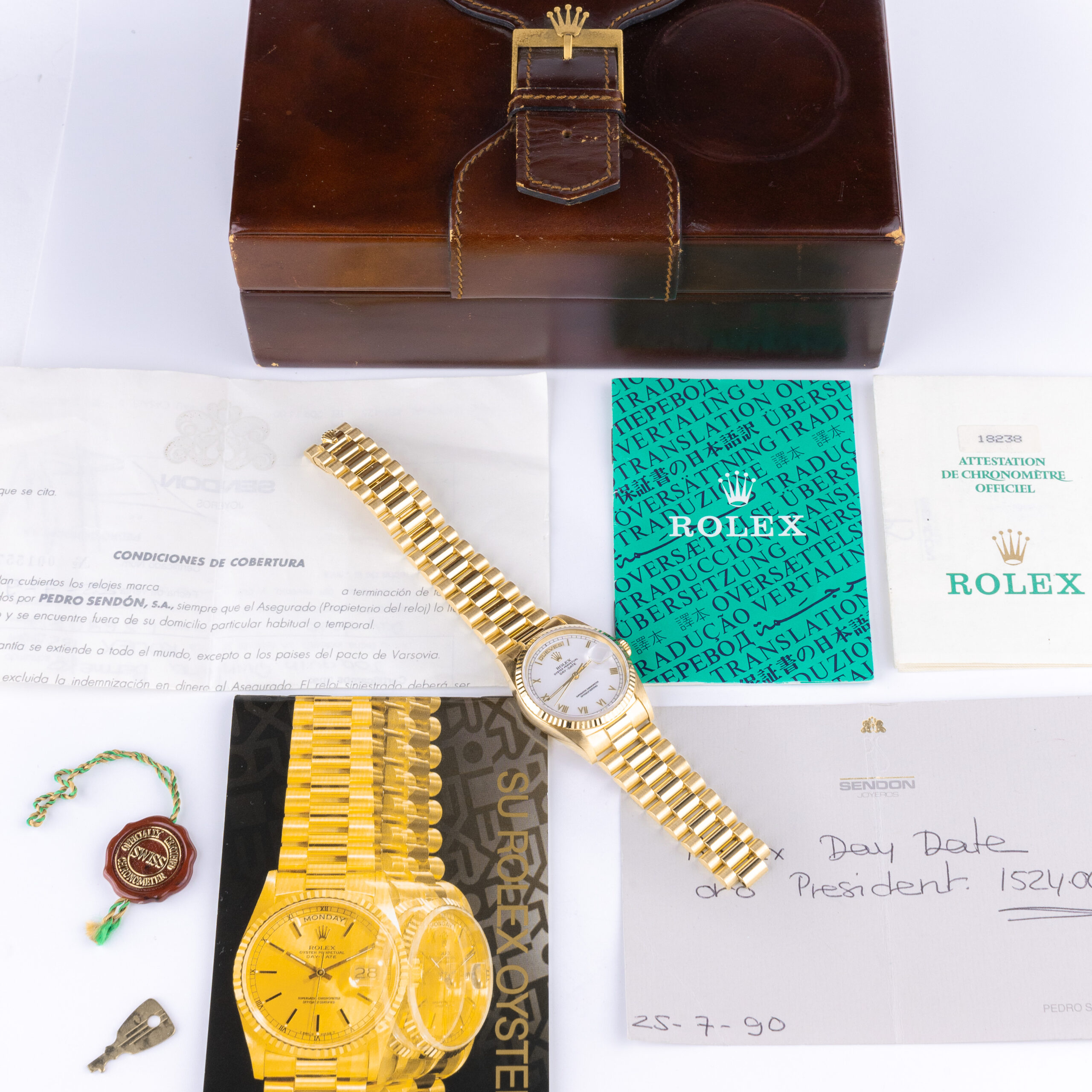 Rolex Day-Date White Roman 18238 1989 (Full Set) 8 rolex-day-date-white-roman-18238-1989-full-set