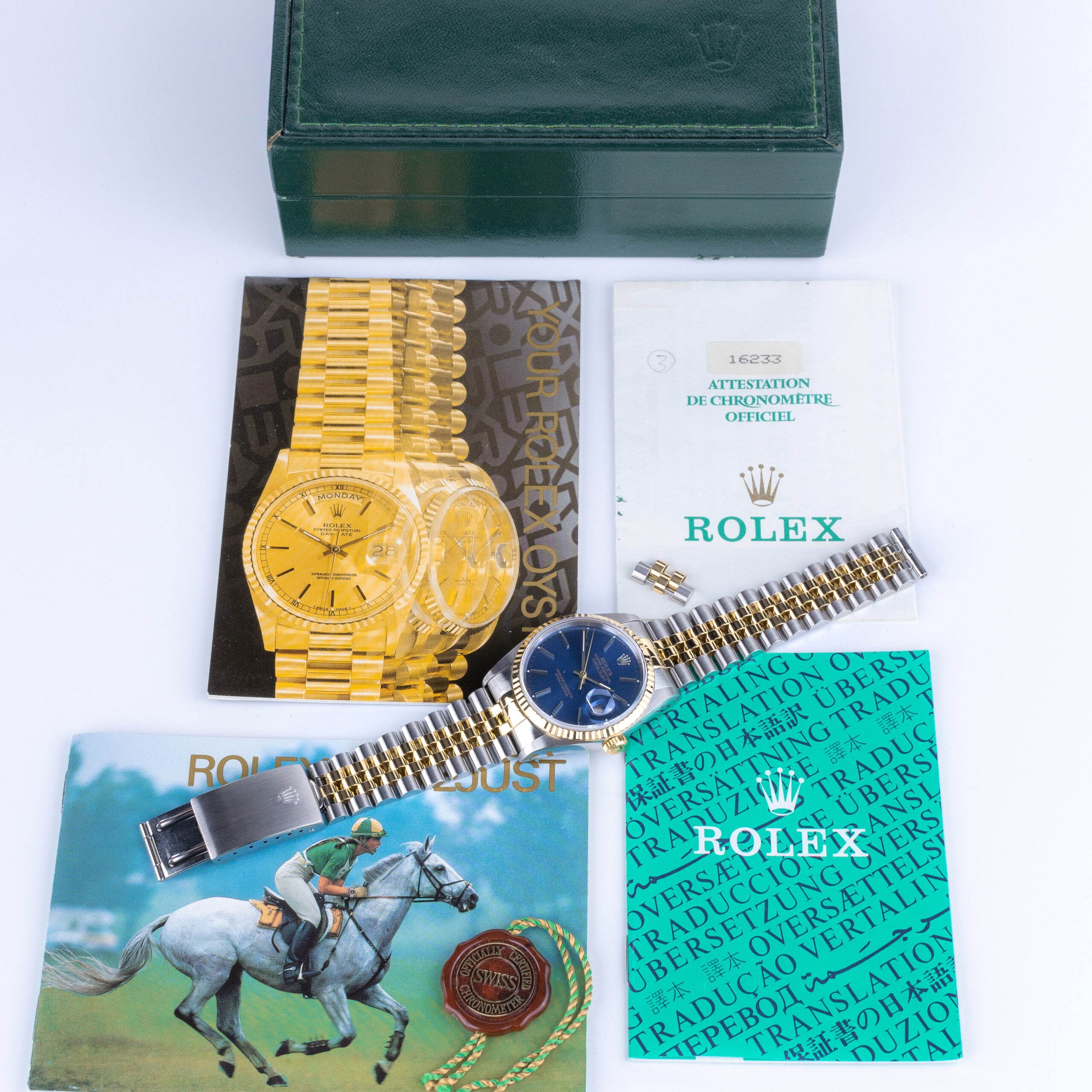 Rolex Oyster Perpetual Datejust Blue 16233 1990 (Full Set) 8 Rolex Datejust 16233