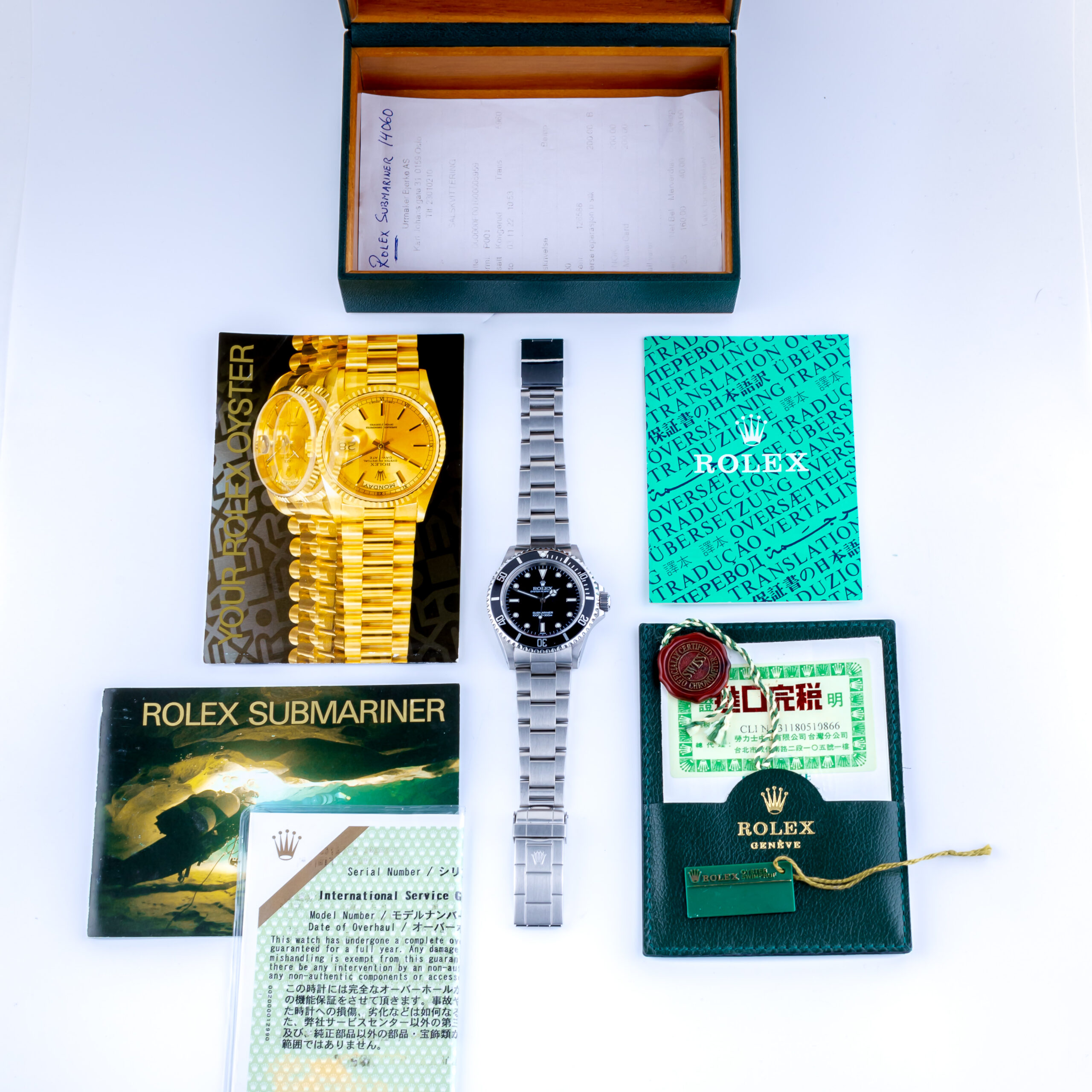 Rolex Submariner No-Date 14060 1998 (Vollständiger Satz) 8 Rolex Submariner 14060M