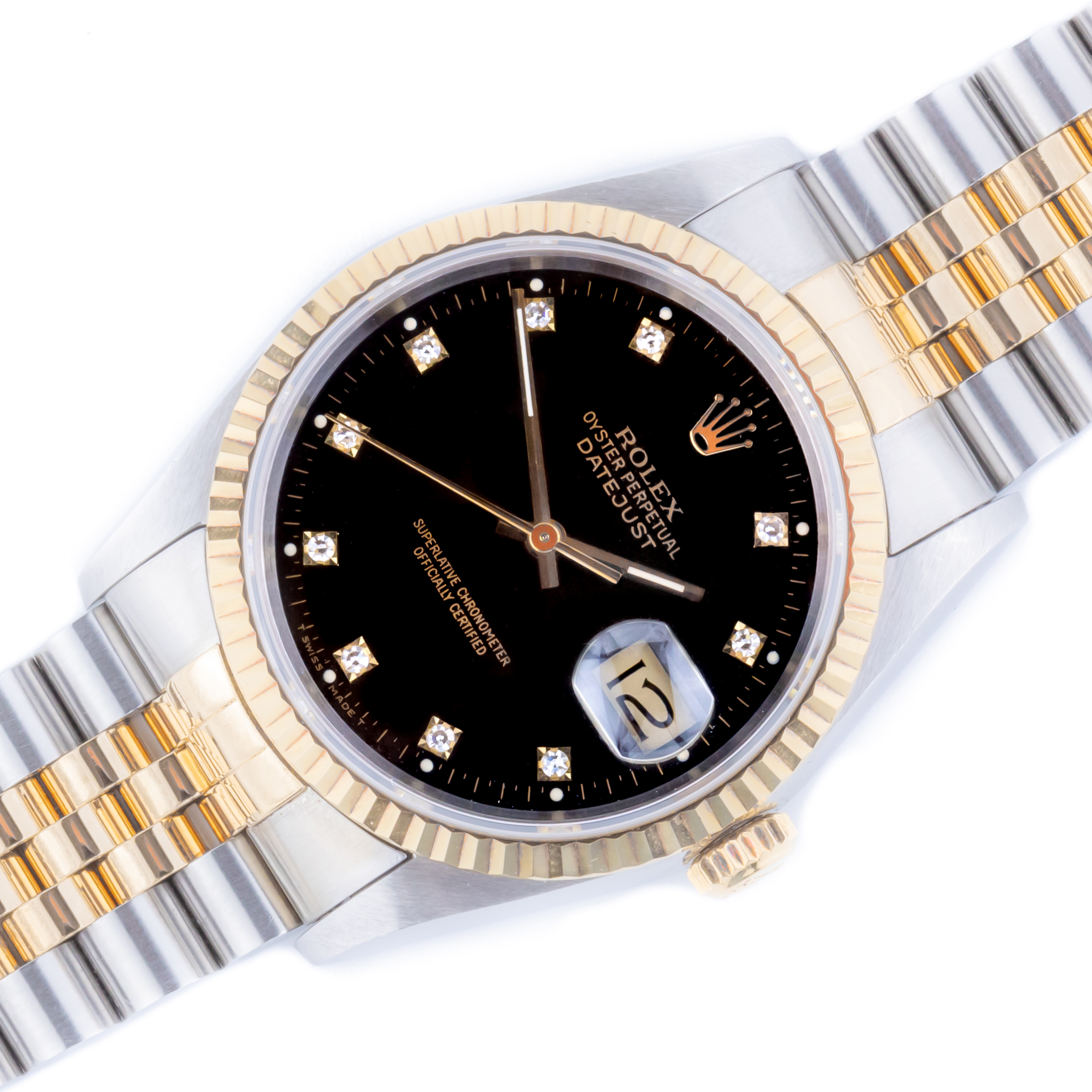 Rolex Oyster Perpetual Datejust Black Diamond 16233 1995 (Full Set) 1 Rolex Datejust 16233