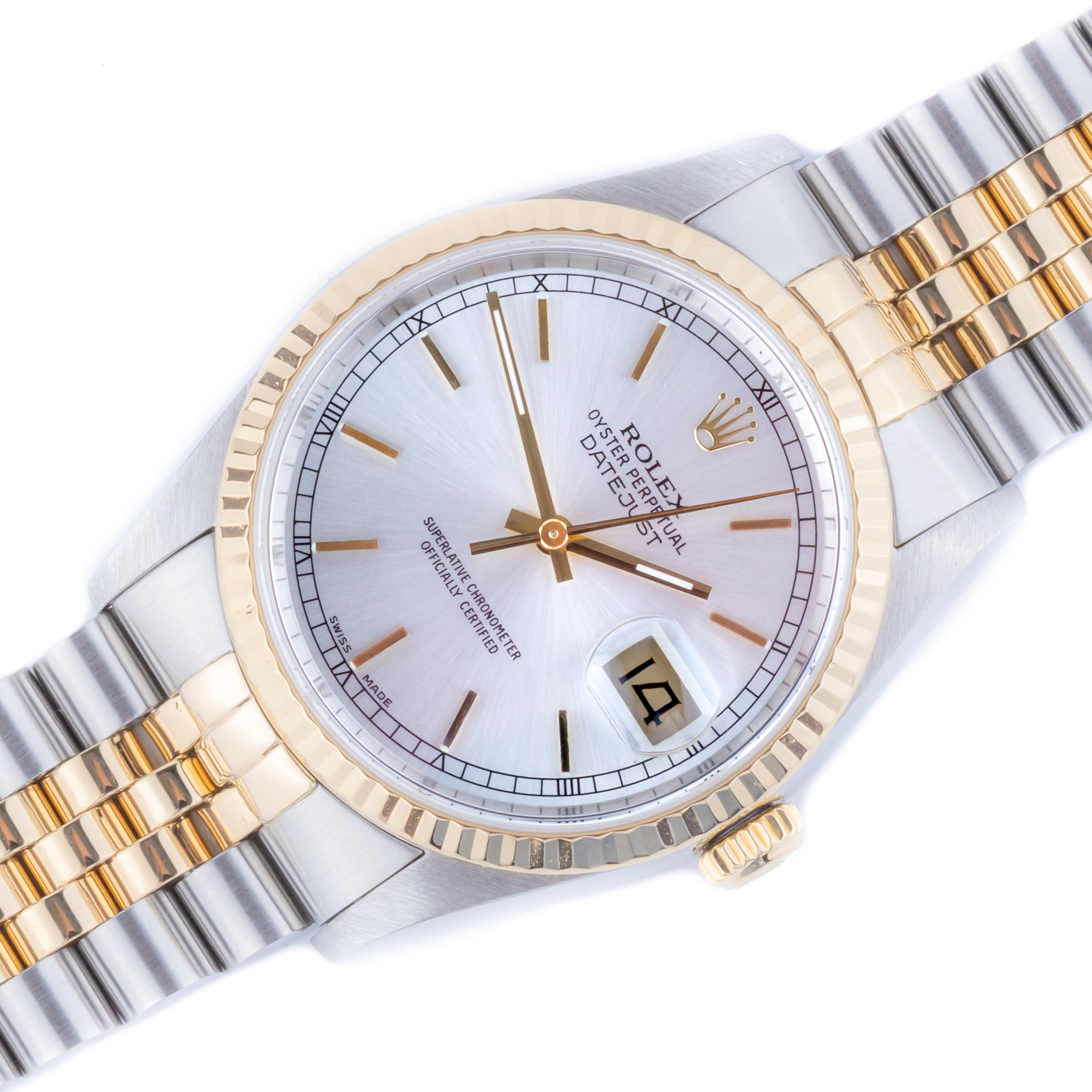 Rolex Oyster Perpetual Datejust Silver 16233 2000 (Vollständiger Satz) 1 Rolex Datejust 16233