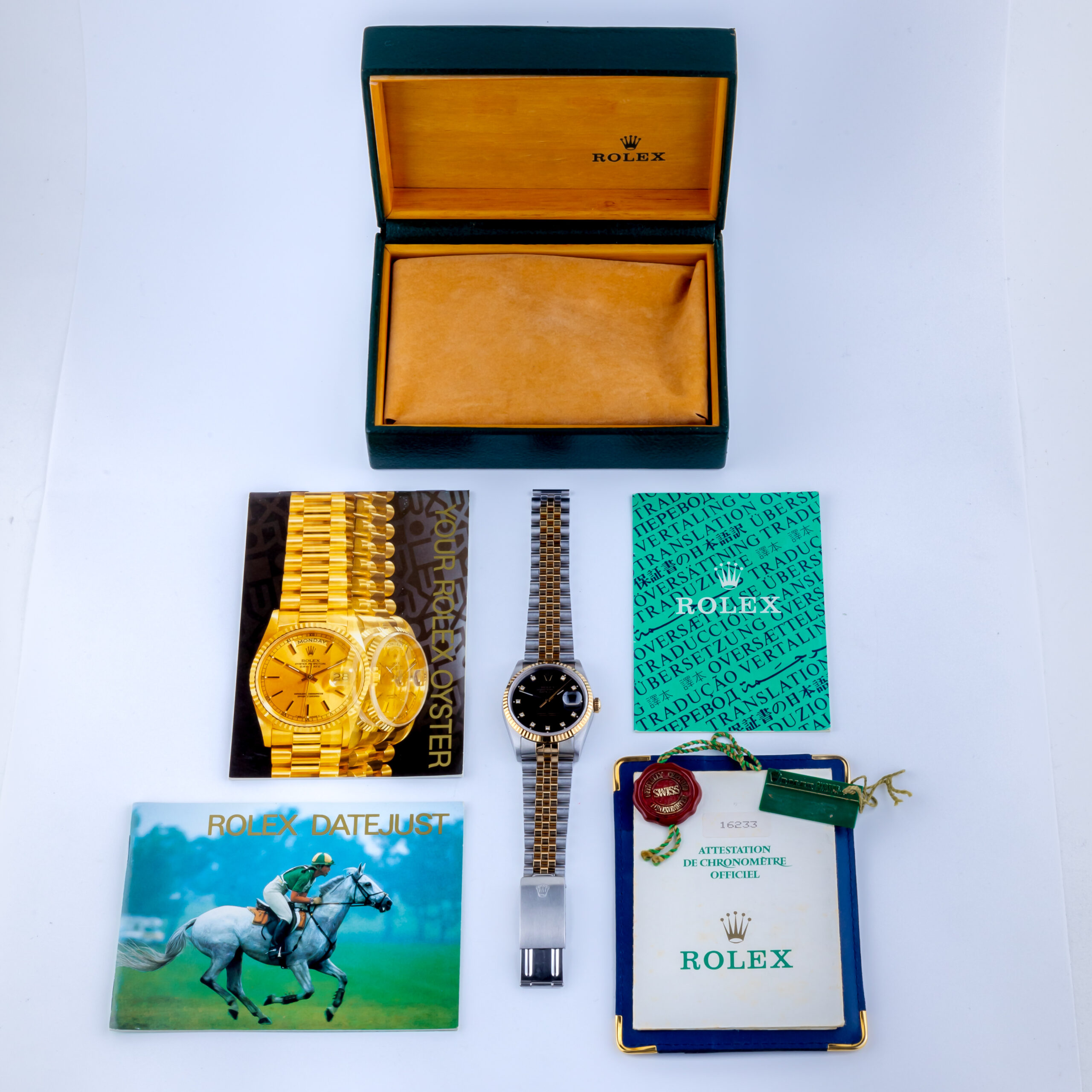 Rolex Oyster Perpetual Datejust Black Diamond 16233 1995 (Full Set) 8 Rolex Datejust 16233