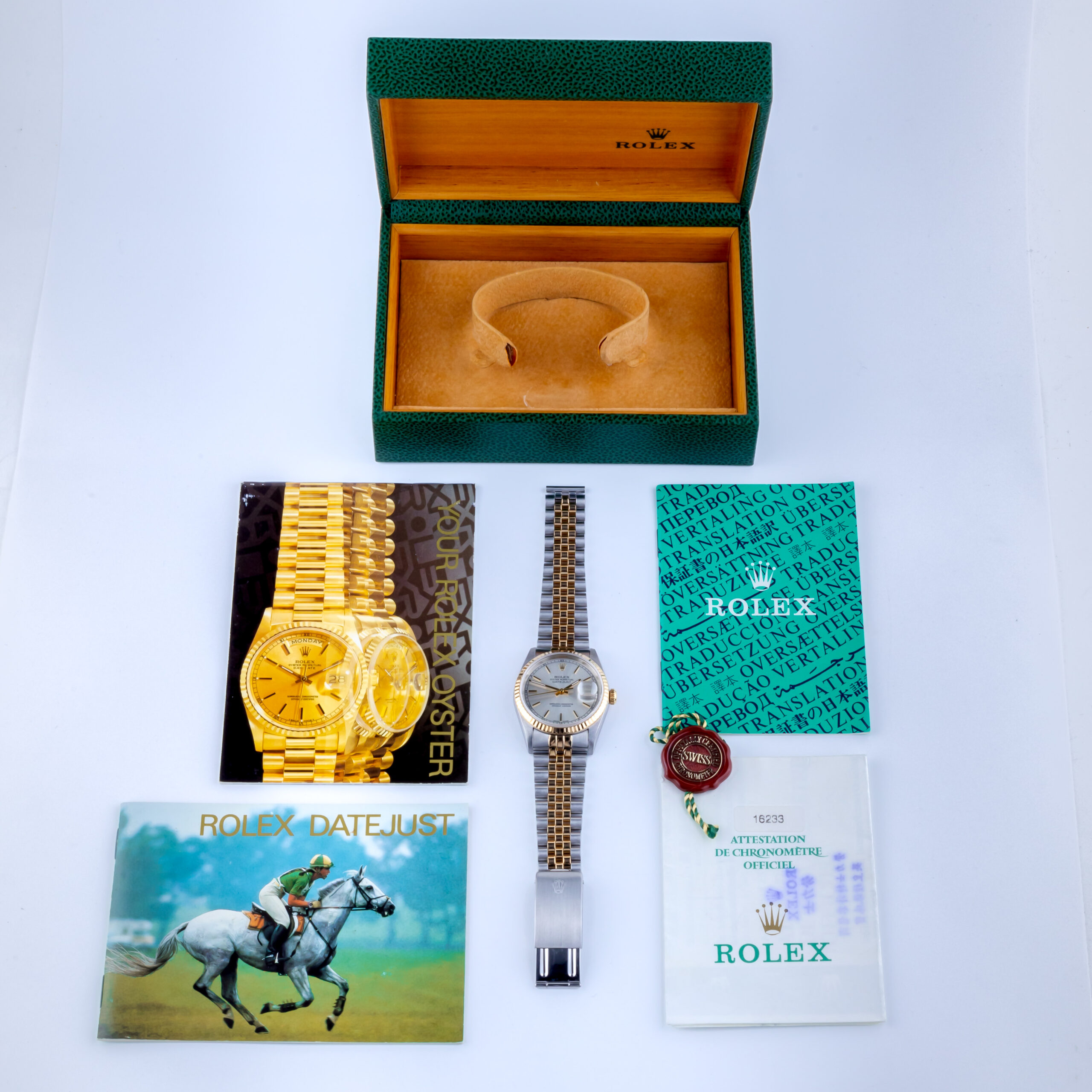 Rolex Oyster Perpetual Datejust Silver 16233 2000 (Vollständiger Satz) 8 Rolex Datejust 16233
