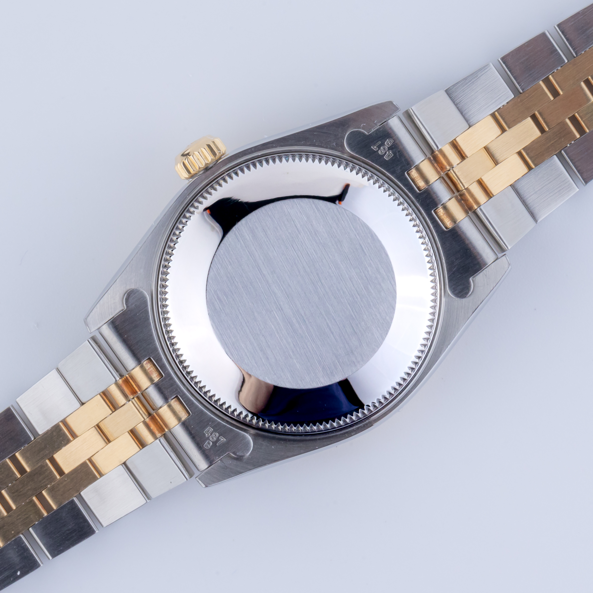 Rolex Oyster Perpetual Datejust Mid-Size Champagne Tapestry 68273 1989 (Vollständiger Satz) 6 Rolex Datejust 68273