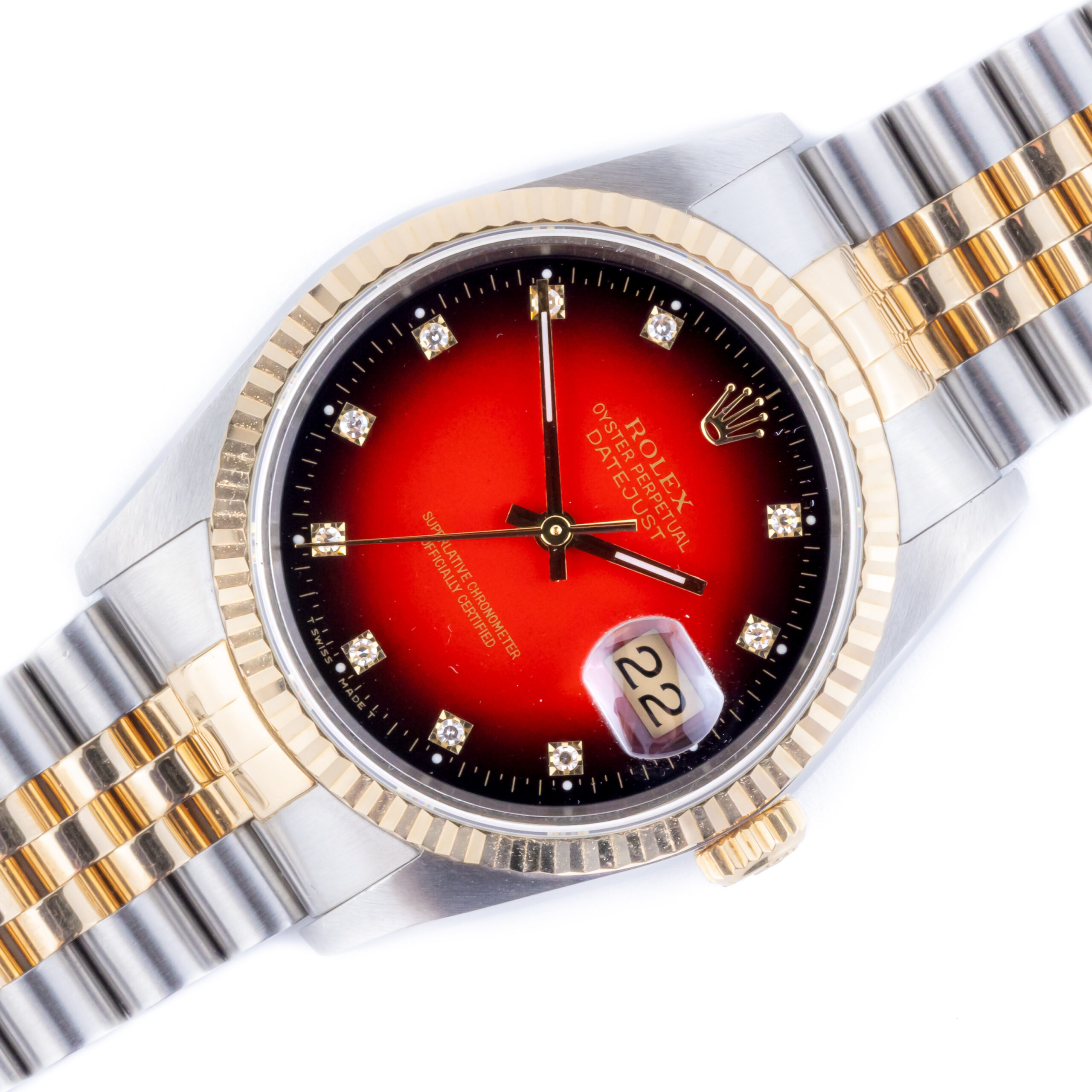 Rolex Oyster Perpetual Datejust Red Vignette Diamond 16233 1993 (Full Set) 1 Rolex Datejust 16233 Vignette