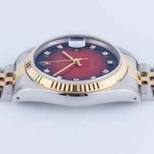 Rolex Oyster Perpetual Datejust Red Vignette Diamond 16233 1993 (Full Set) 12 Rolex Datejust 16233 Vignette