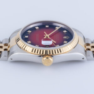 Rolex Oyster Perpetual Datejust Red Vignette Diamond 16233 1993 (Full Set) 13 Rolex Datejust 16233 Vignette