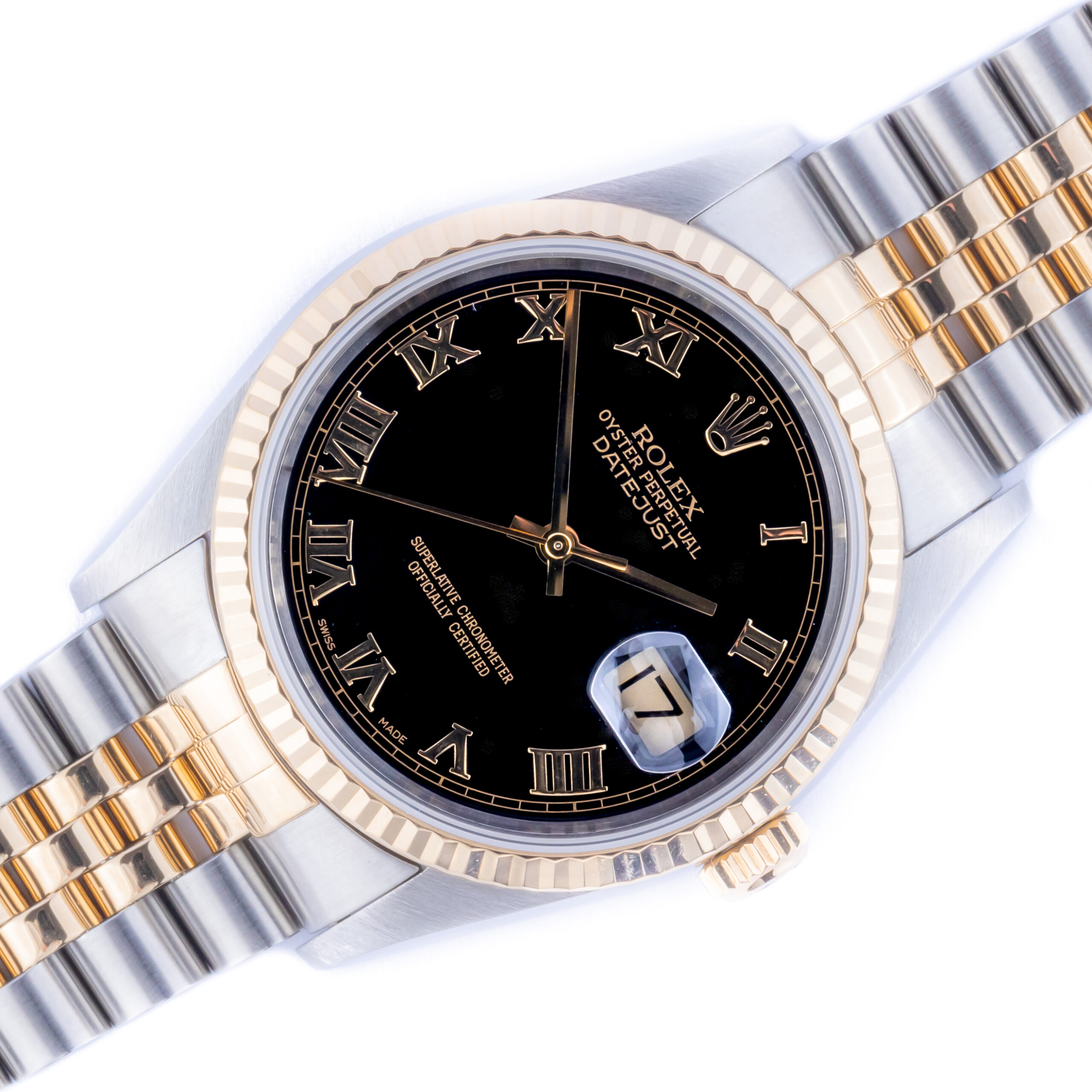 Rolex Oyster Perpetual Datejust Black Pyramid Roman 16233 1994 (Vollständiger Satz) 1 Rolex Datejust 16233