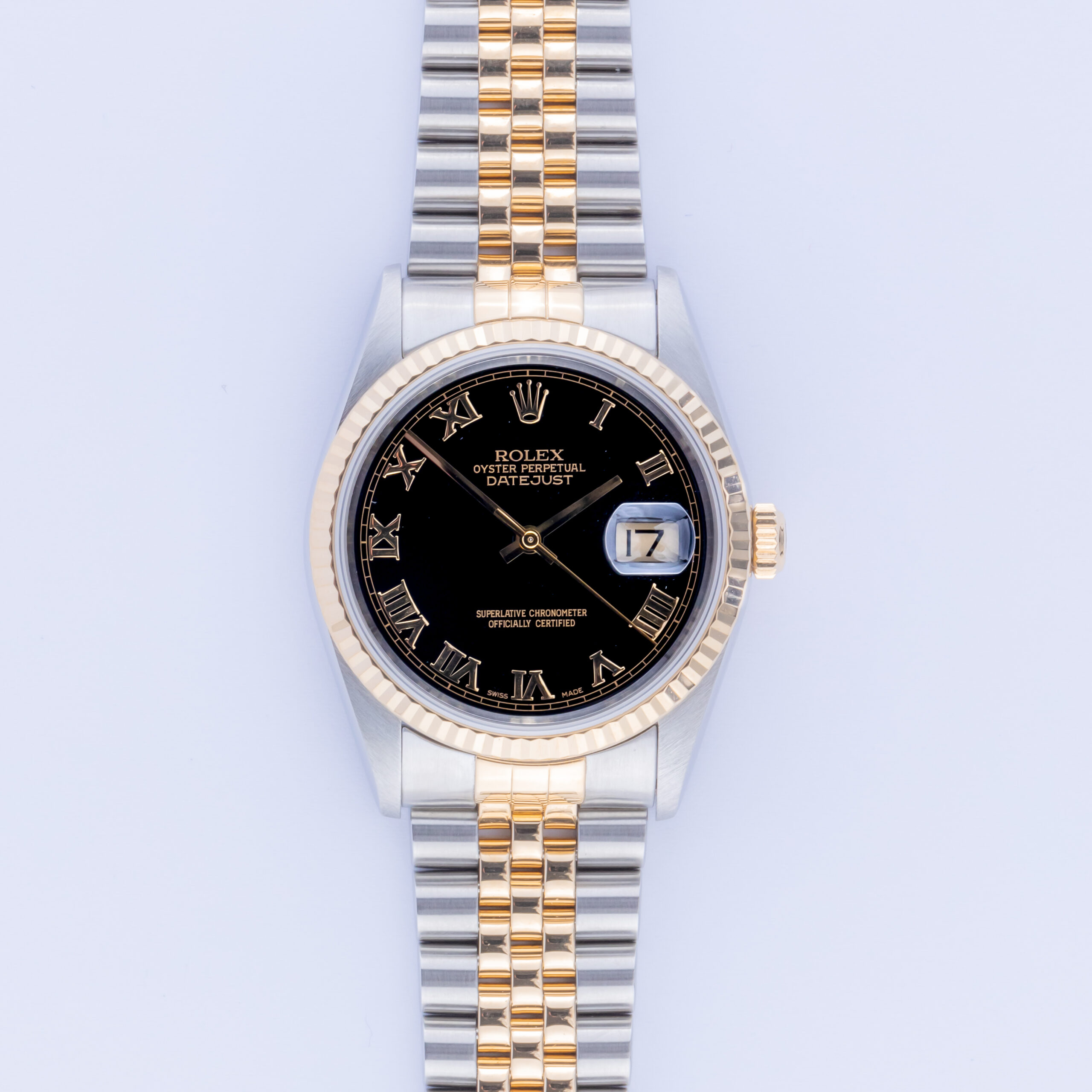Rolex Oyster Perpetual Datejust Black Pyramid Roman 16233 1994 (Vollständiger Satz) 3 Rolex Datejust 16233