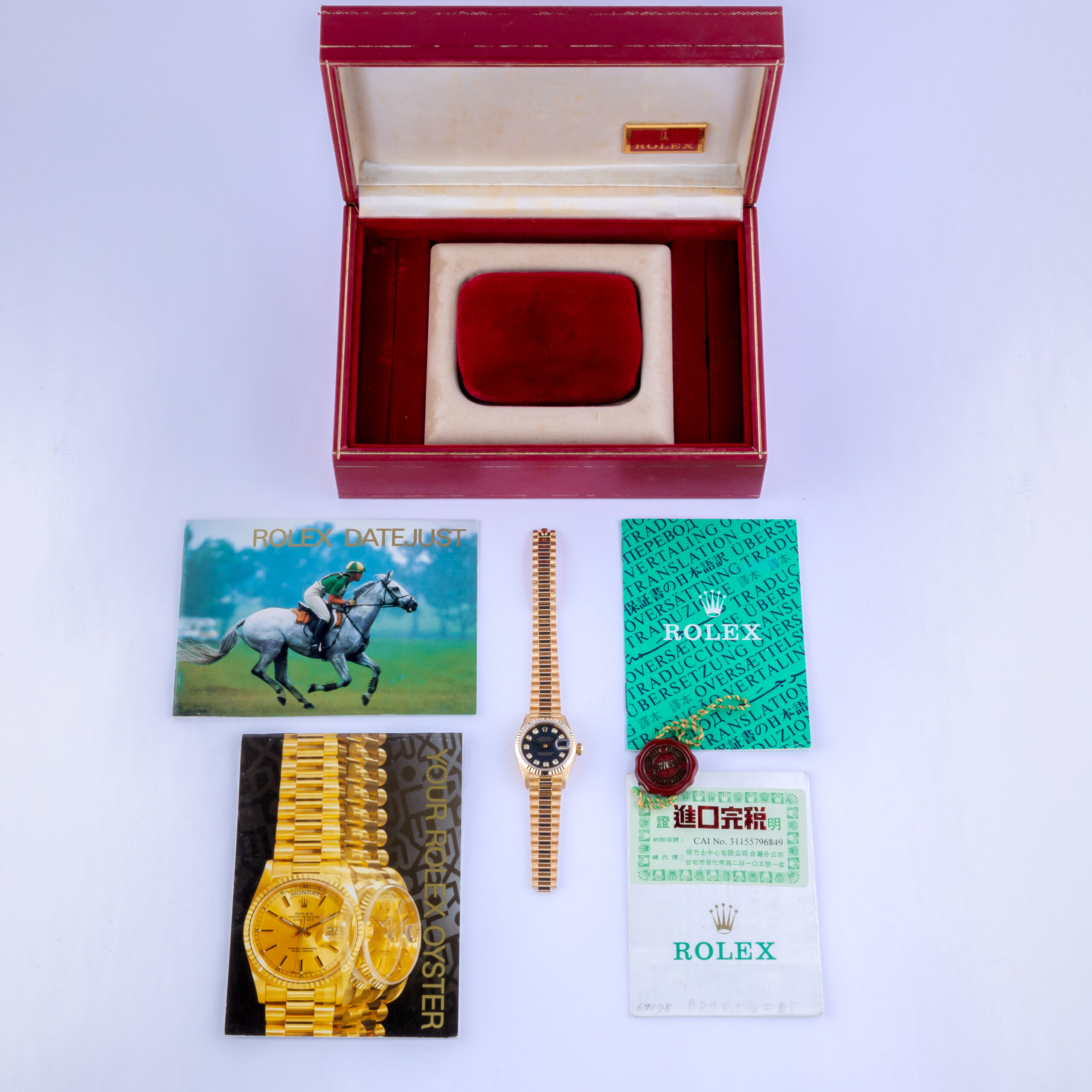 Rolex Lady-Datejust Black Diamond 69178 1995 (Full Set) 8 Rolex Lady-Datejust 69178