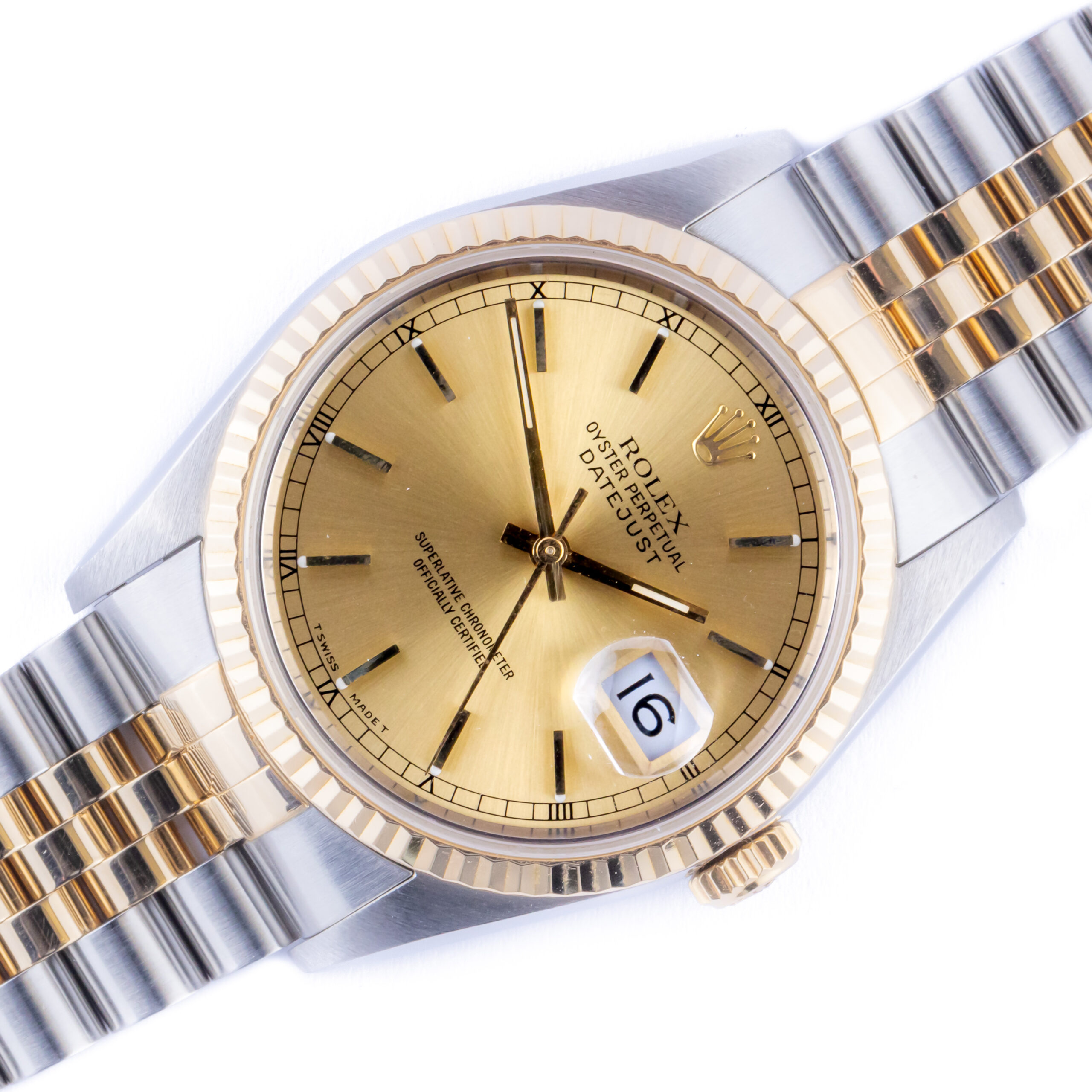 Rolex Oyster Perpetual Datejust Champagne 16233 1993 (Full Set) 1 Rolex Datejust 16233