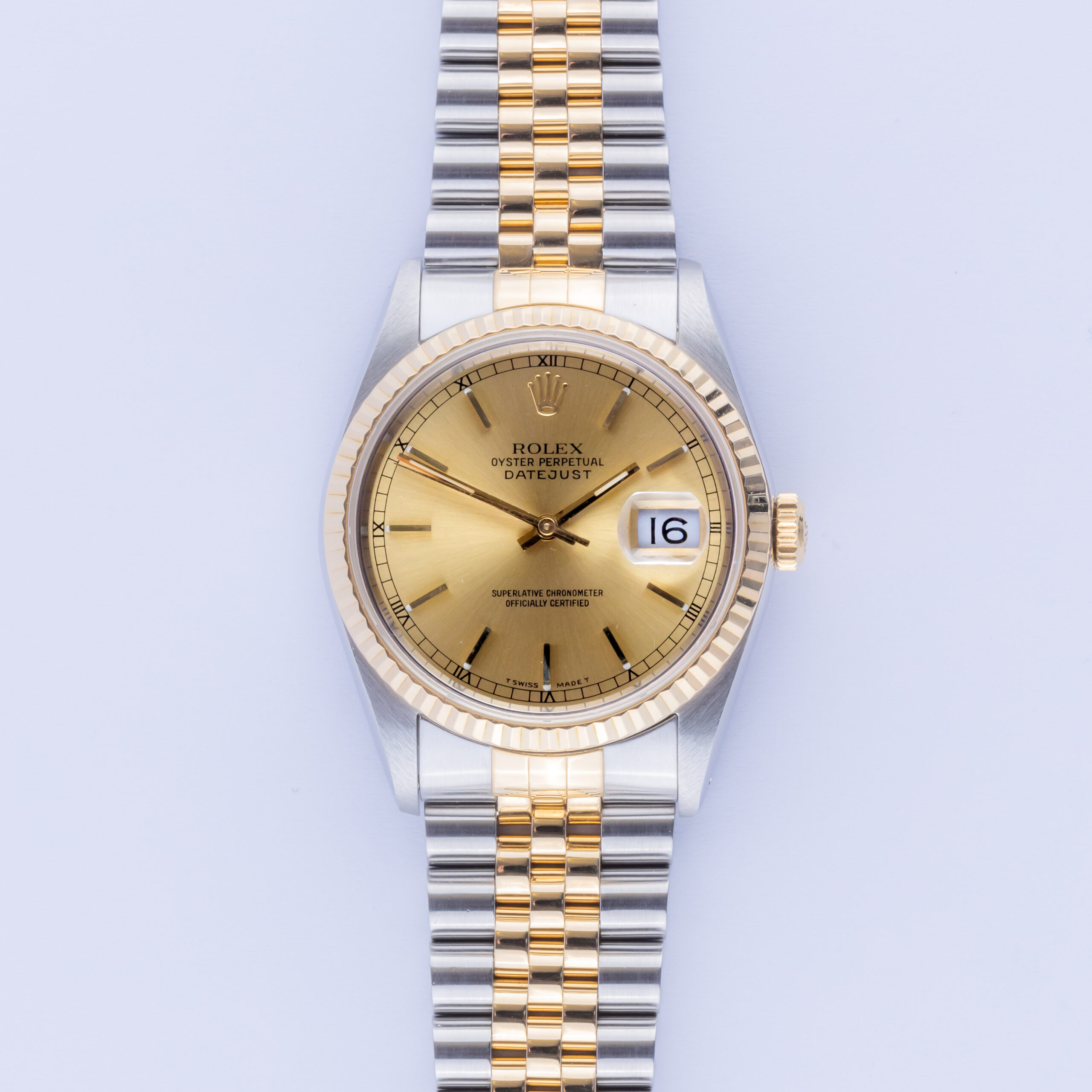 Rolex Oyster Perpetual Datejust Champagne 16233 1993 (Full Set) 3 Rolex Datejust 16233