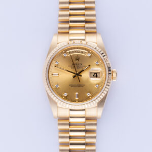 Rolex Day-Date Champagne Diamond 18238 1989 (Full Set) 10 Rolex Day-Date 18238