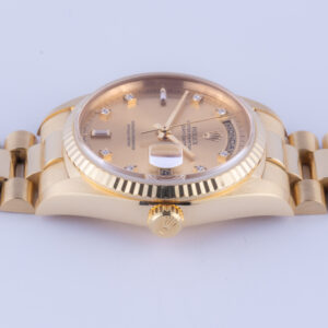 Rolex Day-Date Champagne Diamond 18238 1989 (Full Set) 12 Rolex Day-Date 18238