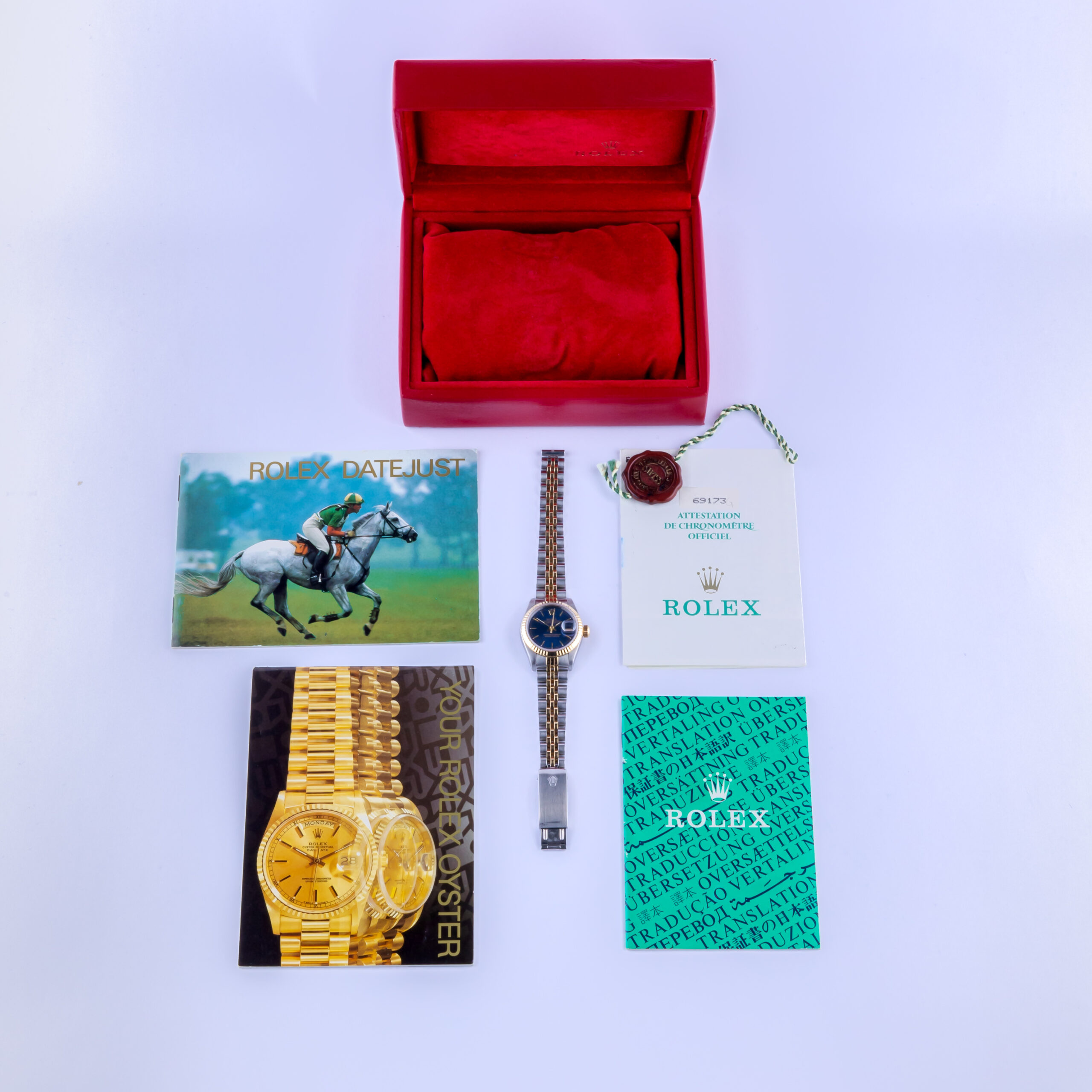 Rolex Lady-Datejust Blue 69173 1990 (Full Set) 8 Rolex Lady-Datejust 69173