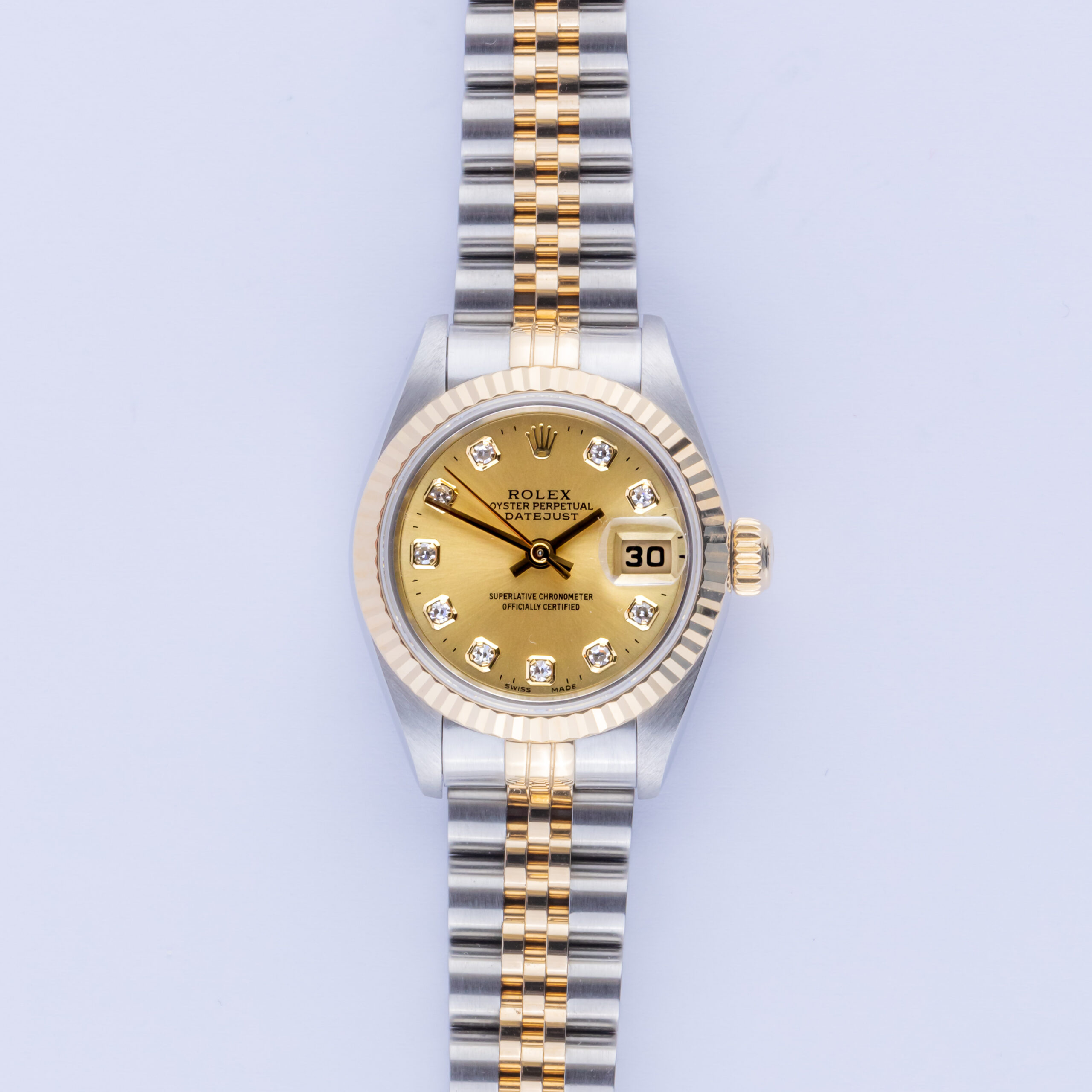 Rolex Lady-Datejust Champagne Diamant 69173 1994 (Vollständiger Satz) 3 Rolex Lady-Datejust 69173