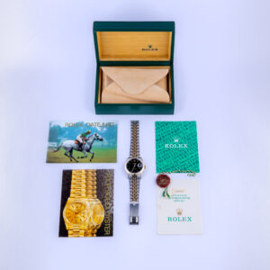 Rolex Oyster Perpetual Datejust Black 16233 1990 (Full Set) 15 2E0B3950 1CG 3M Langedyk Vintage Watches