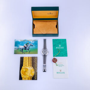 Rolex Oyster Perpetual Datejust Silver Linen 16234 1991 (Vollständiger Satz) 15 Rolex Datejust 16234