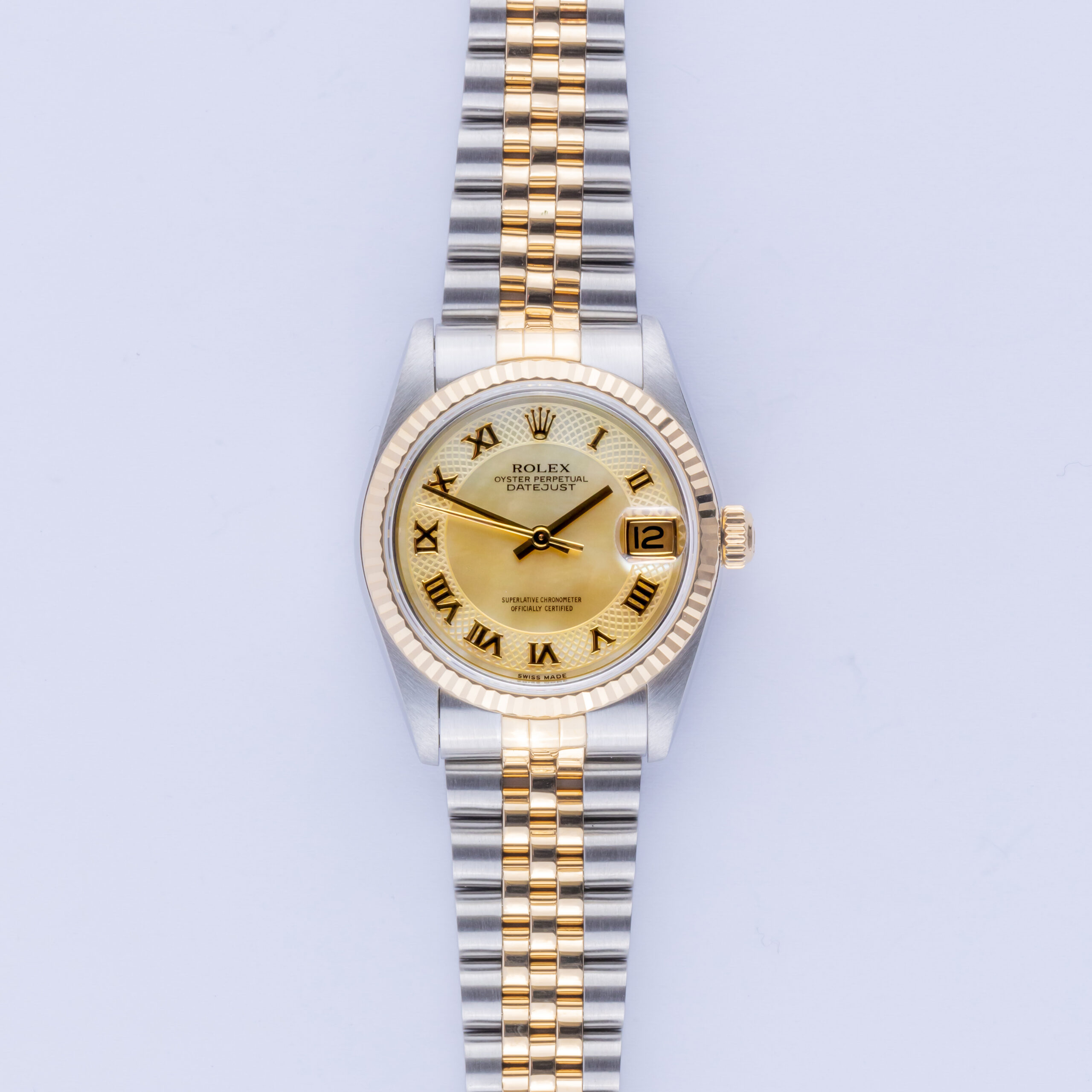 Rolex Oyster Perpetual Datejust Mid-Size MOP Roman 68273 1998 (Vollständiger Satz) 3 Rolex Lady-Datejust 68273