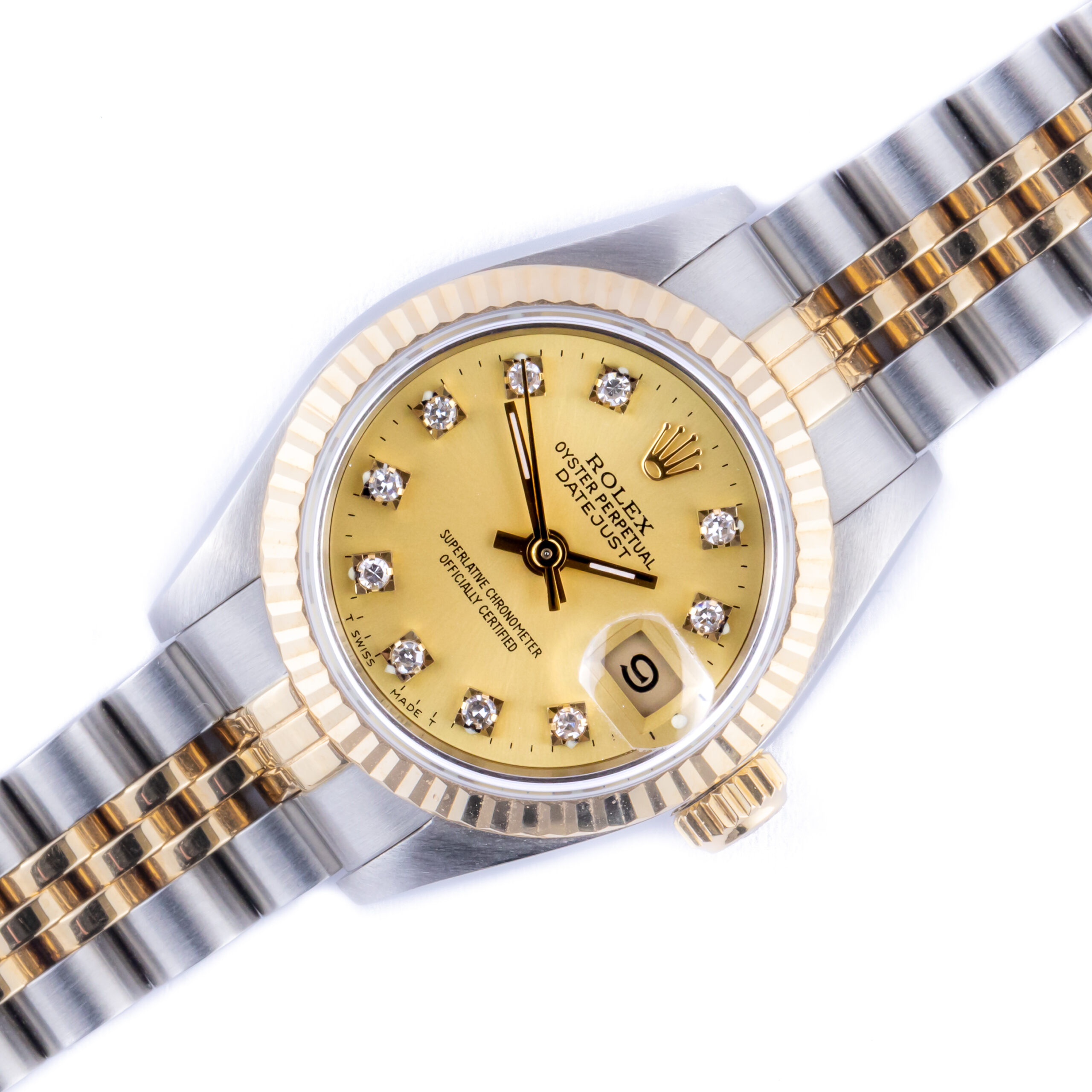 Rolex Lady-Datejust Champagne Diamond 69173 1995 (Vollständiger Satz) 1 rolex-lady-datejust-69173-30