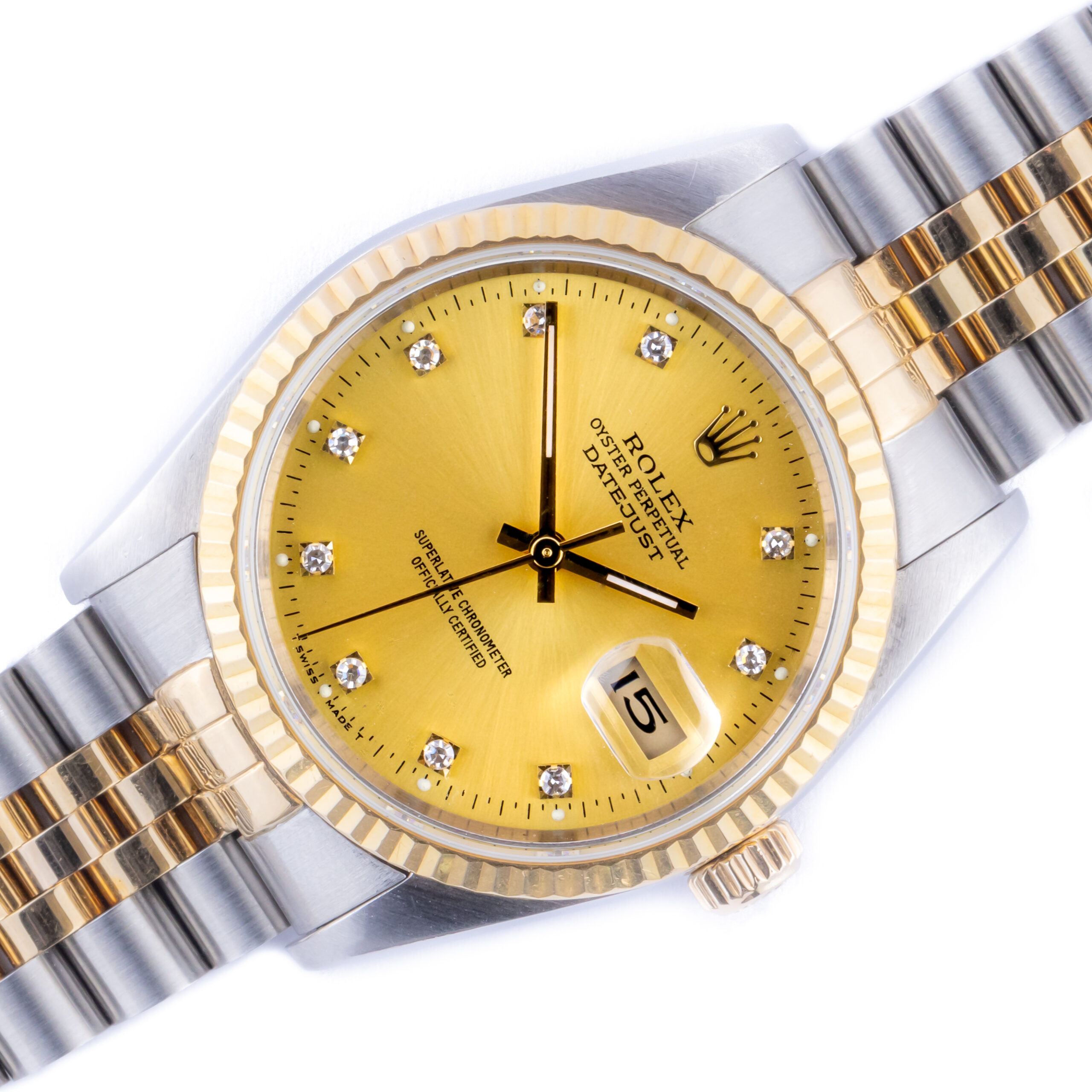 Rolex Oyster Perpetual Datejust Champagne Diamond 16233 1993 (Full Set) 1 rolex-datejust-16233-44