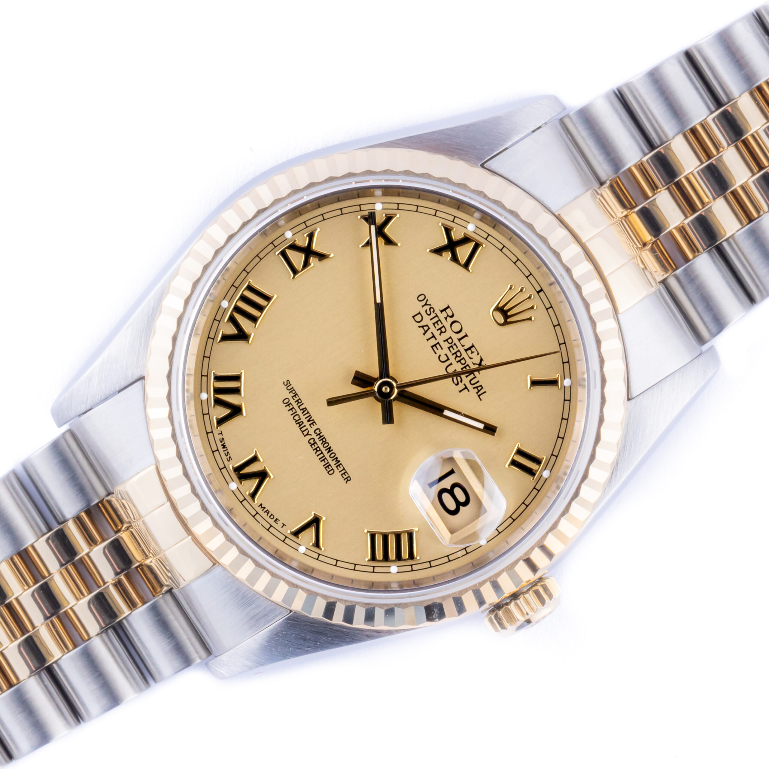 Rolex Oyster Perpetual Datejust Champagne Roman 16233 1995 (Vollständiger Satz) 1 rolex-datejust-16233-47