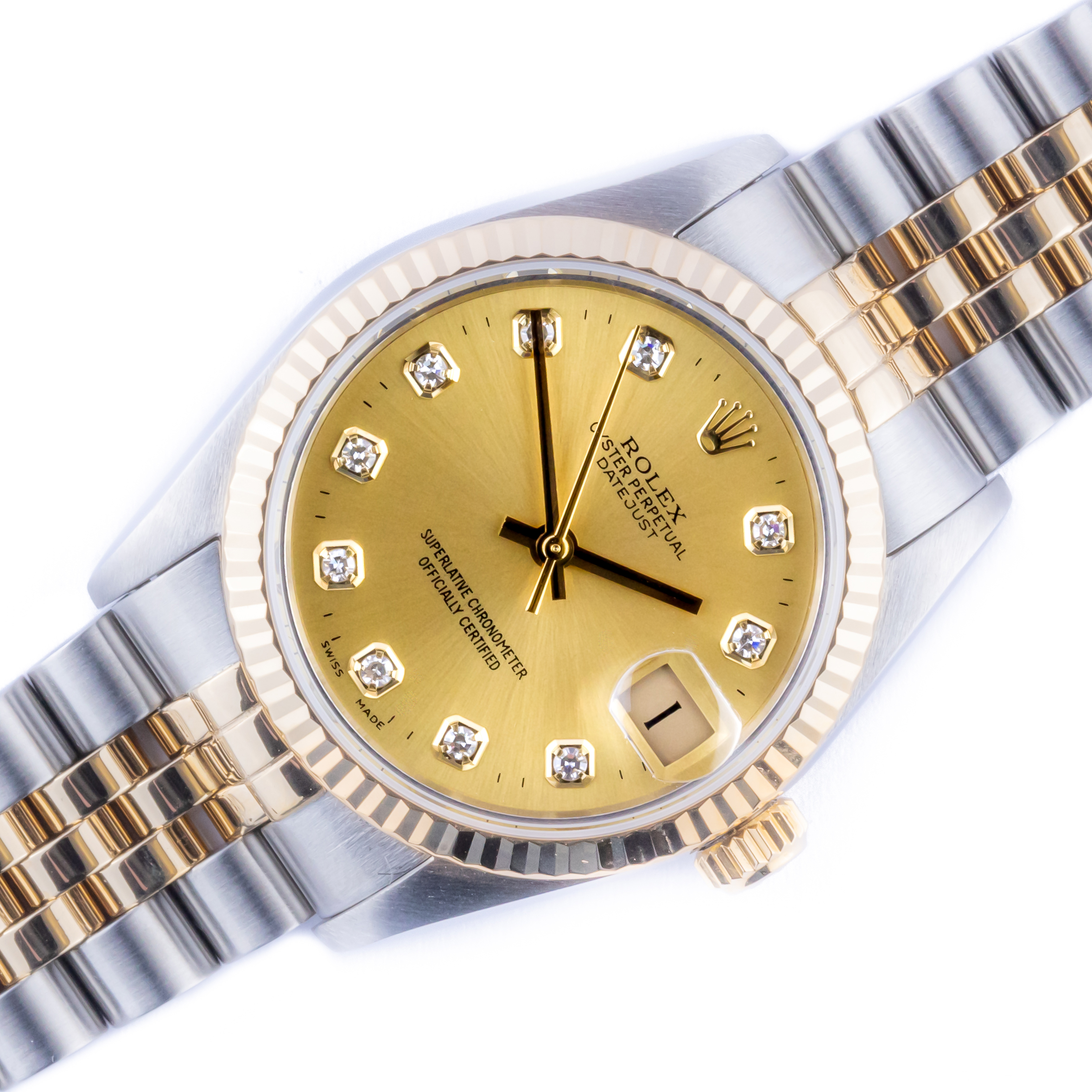 Rolex Datejust Mid-Size Champagne Diamond 68273 1995 (Full Set) 1 rolex-datejust-mid-size-68273-7