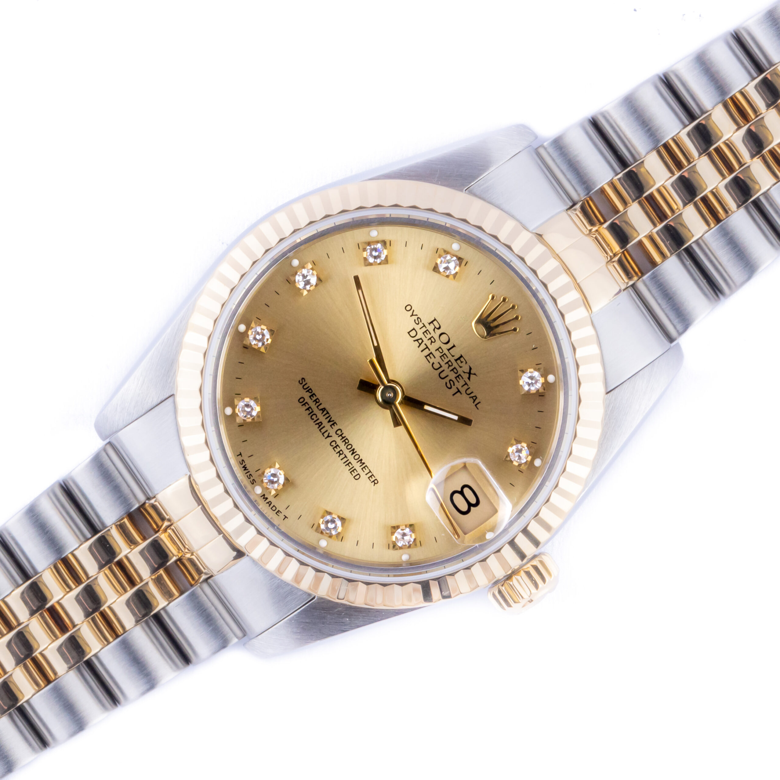 Rolex Datejust Mid-Size Champagne Diamond 68273 1989 (Full Set) 1 rolex-datejust-mid-size-68273-8