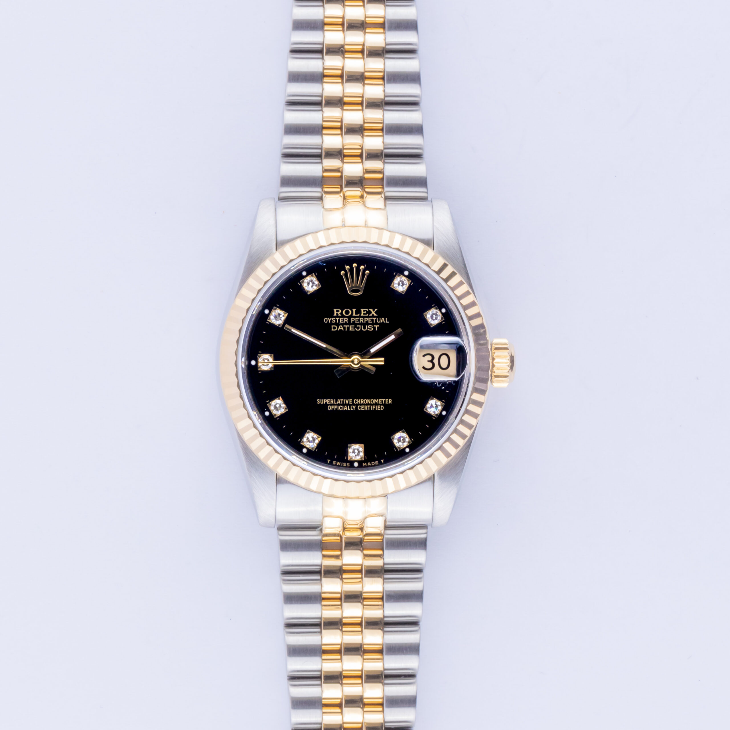 Rolex Oyster Perpetual Datejust Mid-Size Black Diamond 68273 1985 (Vollständiger Satz) 3 rolex-datejust-mid-size-68273-9