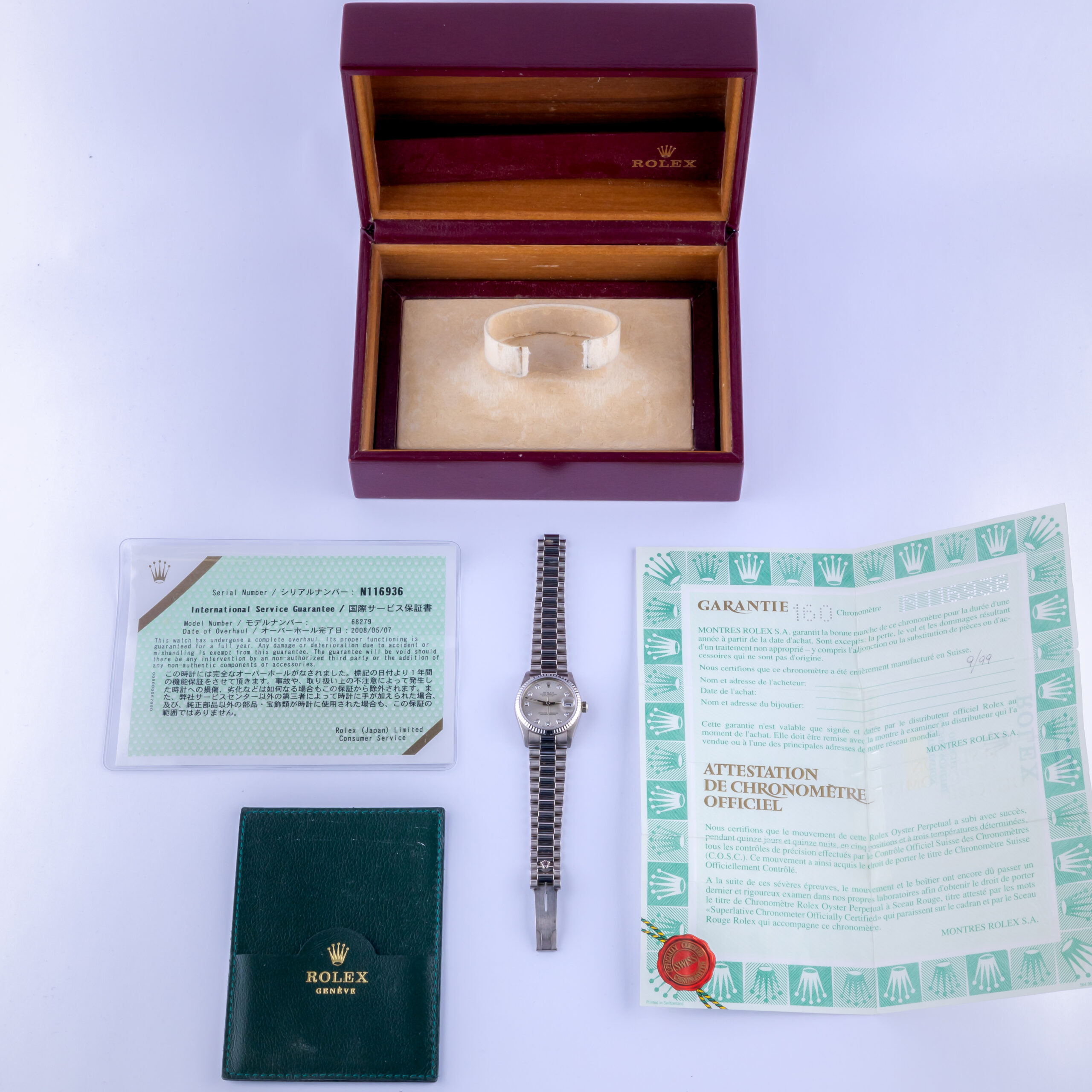 Rolex Datejust 31 Mid-Size Silver Diamond 68279 1991 (Full Set) 8 Rolex Datejust 31 Mid-Size Silver Diamond 68279 1991 (Full Set) - Image 8