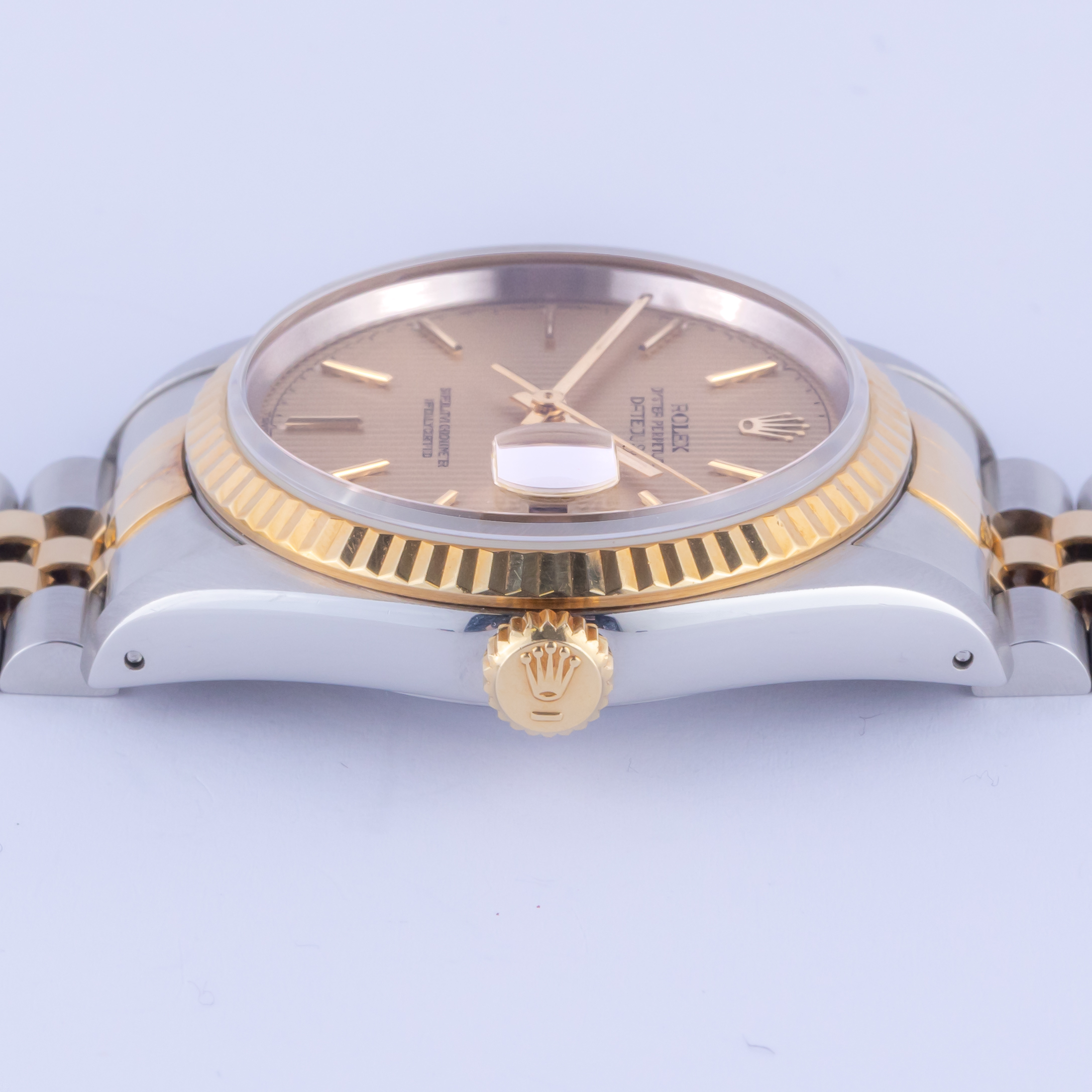 Rolex Oyster Perpetual Datejust Champagne Tapestry 16233 1991 6 rolex-datejust-16233-65