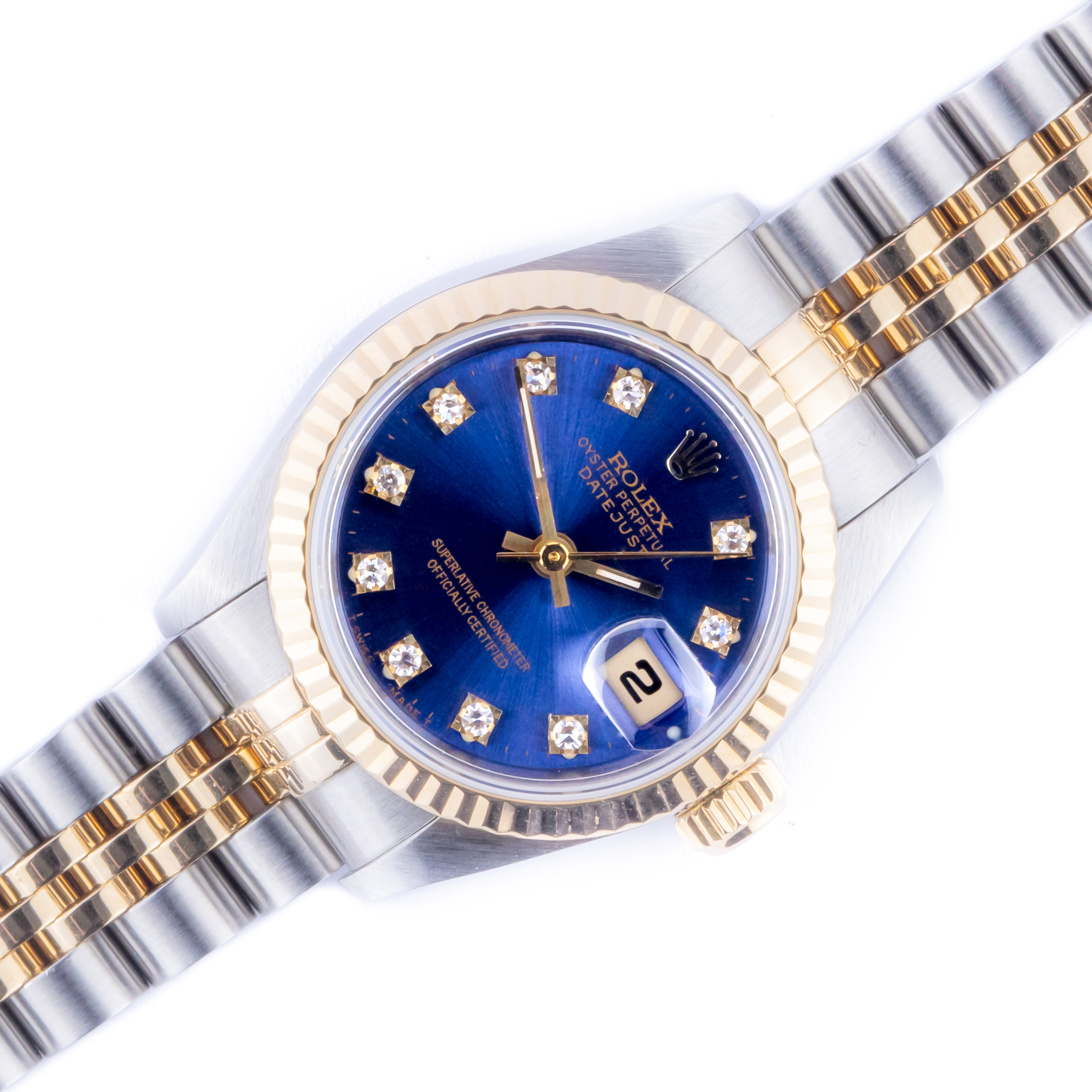 Rolex Lady-Datejust Blue Diamond 69173 1996 (Vollständiger Satz) 1 rolex-lady-datejust-69173-43