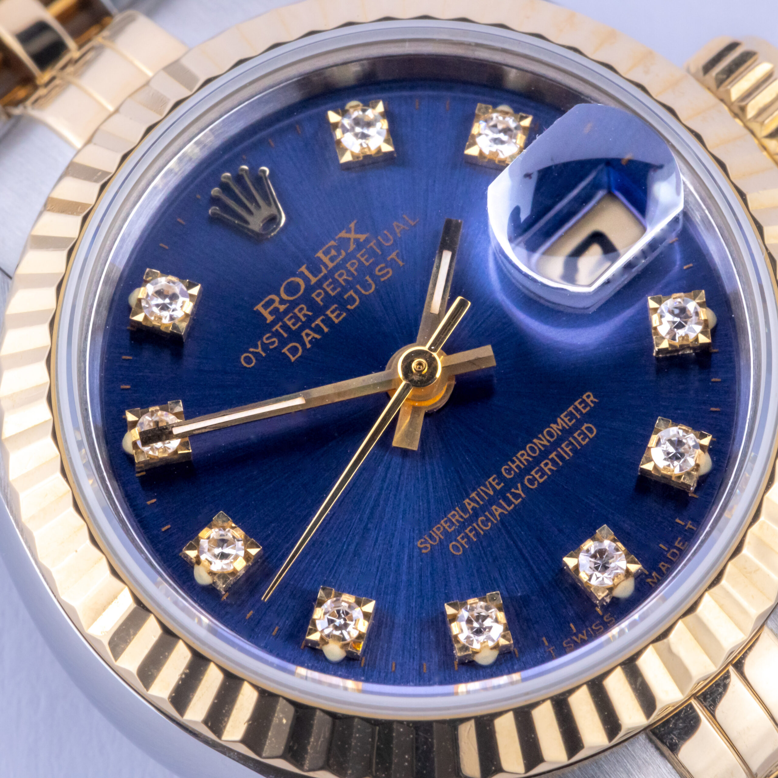 Rolex Lady-Datejust Blue Diamond 69173 1996 (Vollständiger Satz) 2 rolex-lady-datejust-69173-43