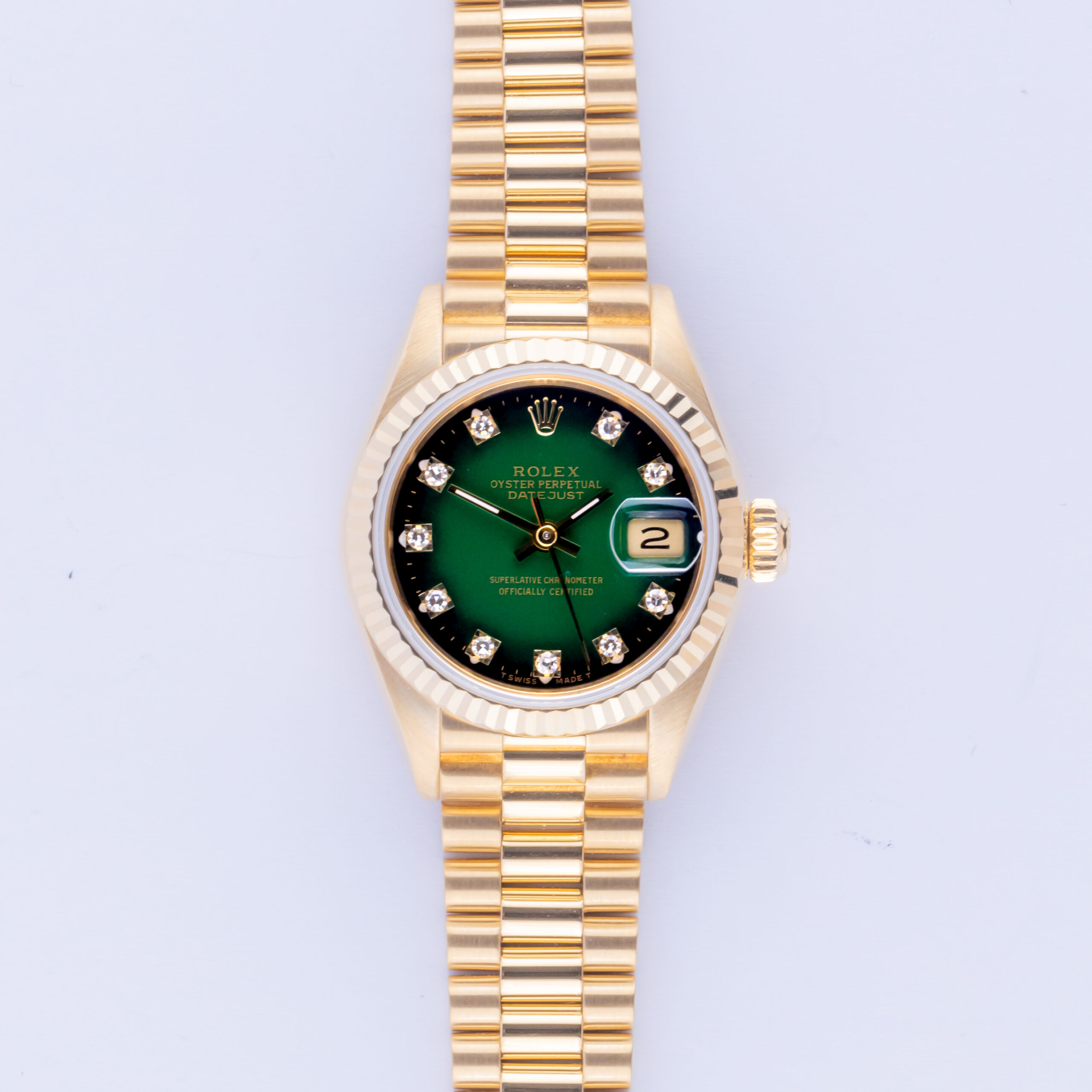 Rolex Lady-Datejust Green Vignette Diamond 69178 1988 (Full Set) 3 rolex-lady-datejust-69178-17