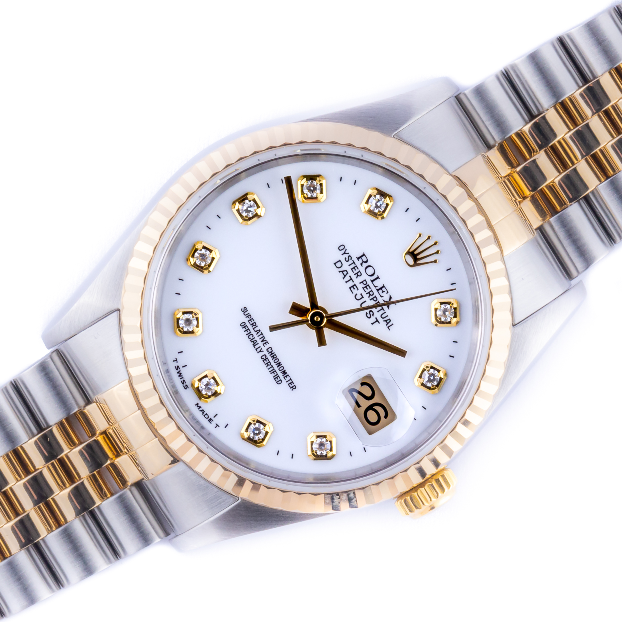 Rolex Oyster Perpetual Datejust White Diamond 16233 1993 (Full Set) 1 rolex-datejust-16233-75
