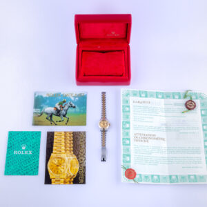 Rolex Lady-Datejust Champagne Tapestry 69173 1988 (Full Set) 15 2E0B1373 1CG 3M Langedyk Vintage Watches