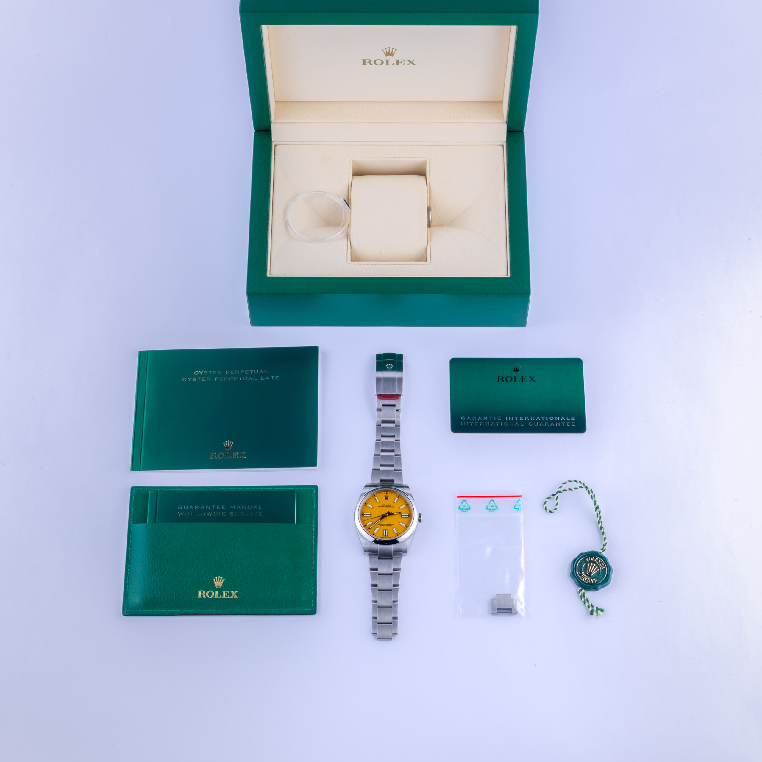 Rolex Oyster Perpetual Yellow 124300 2020 (Vollständiger Satz) 8 rolex-oyster-perpetual-124300-3
