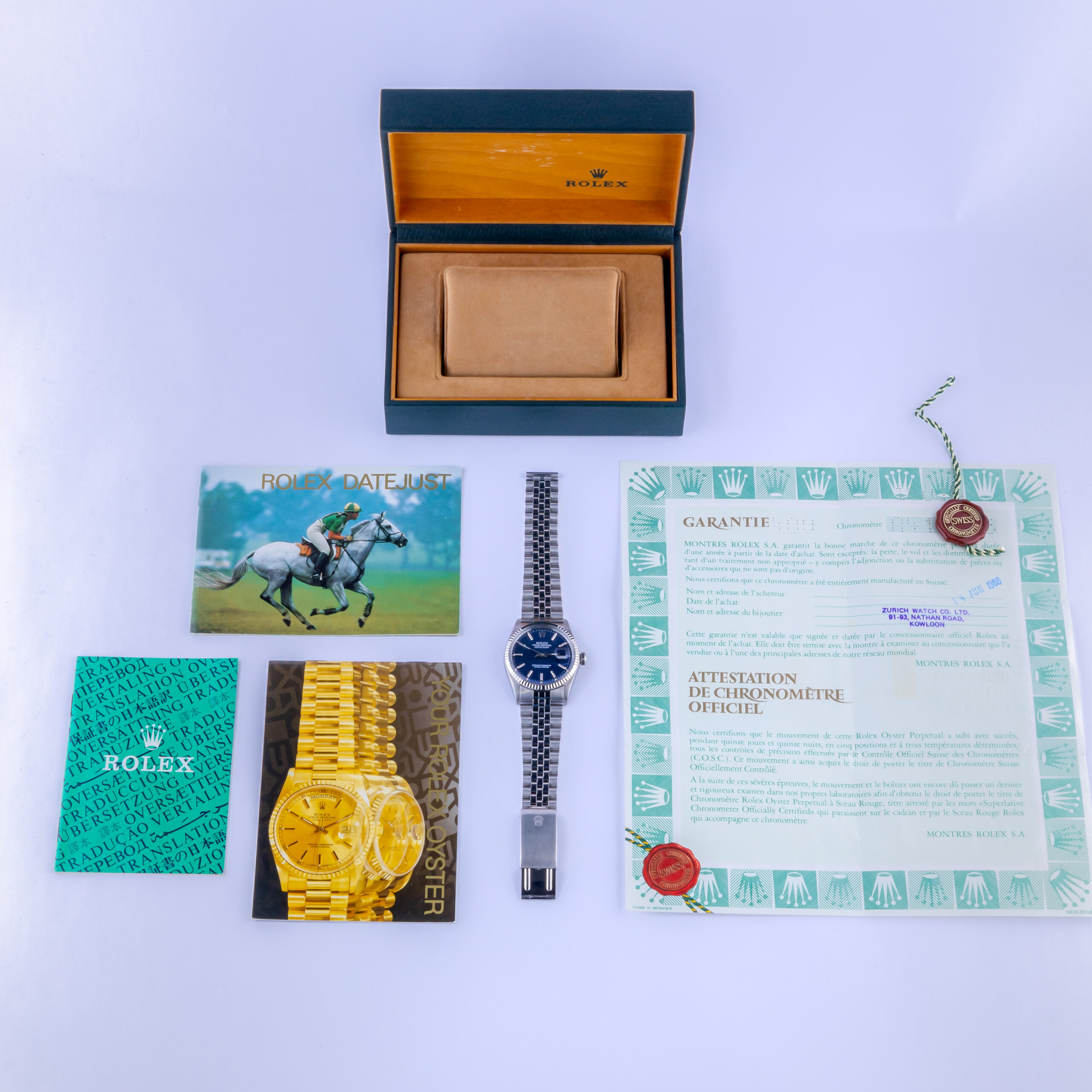 Rolex Oyster Perpetual Datejust Blue 16014 1988 (Full Set) 8 Rolex Oyster Perpetual Datejust Blue 16014 1988 (Full Set) - Image 8