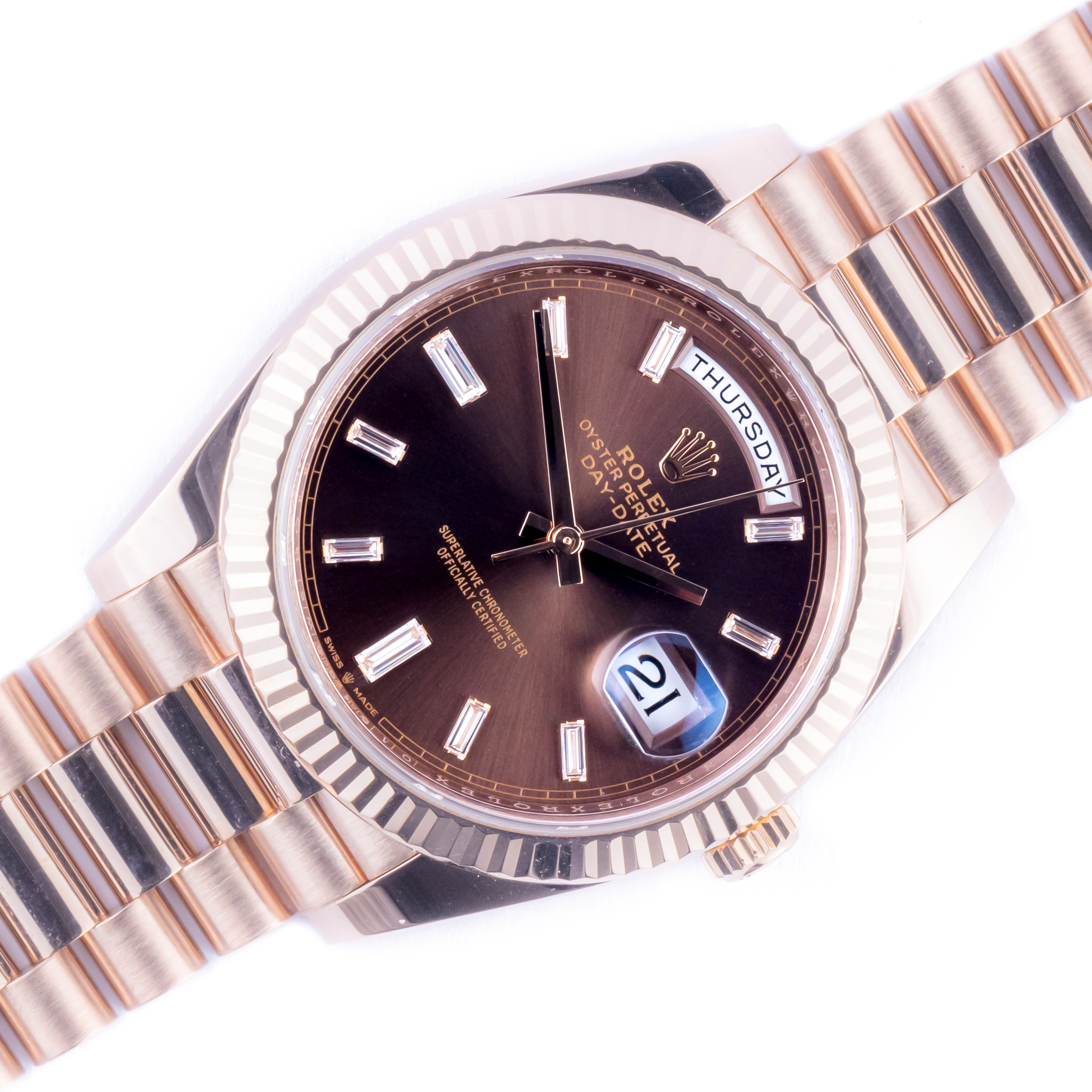 Rolex Day-Date 40 Chocolate Baguette 228235 2021 (Full Set) 1 rolex-day-date-228235-3